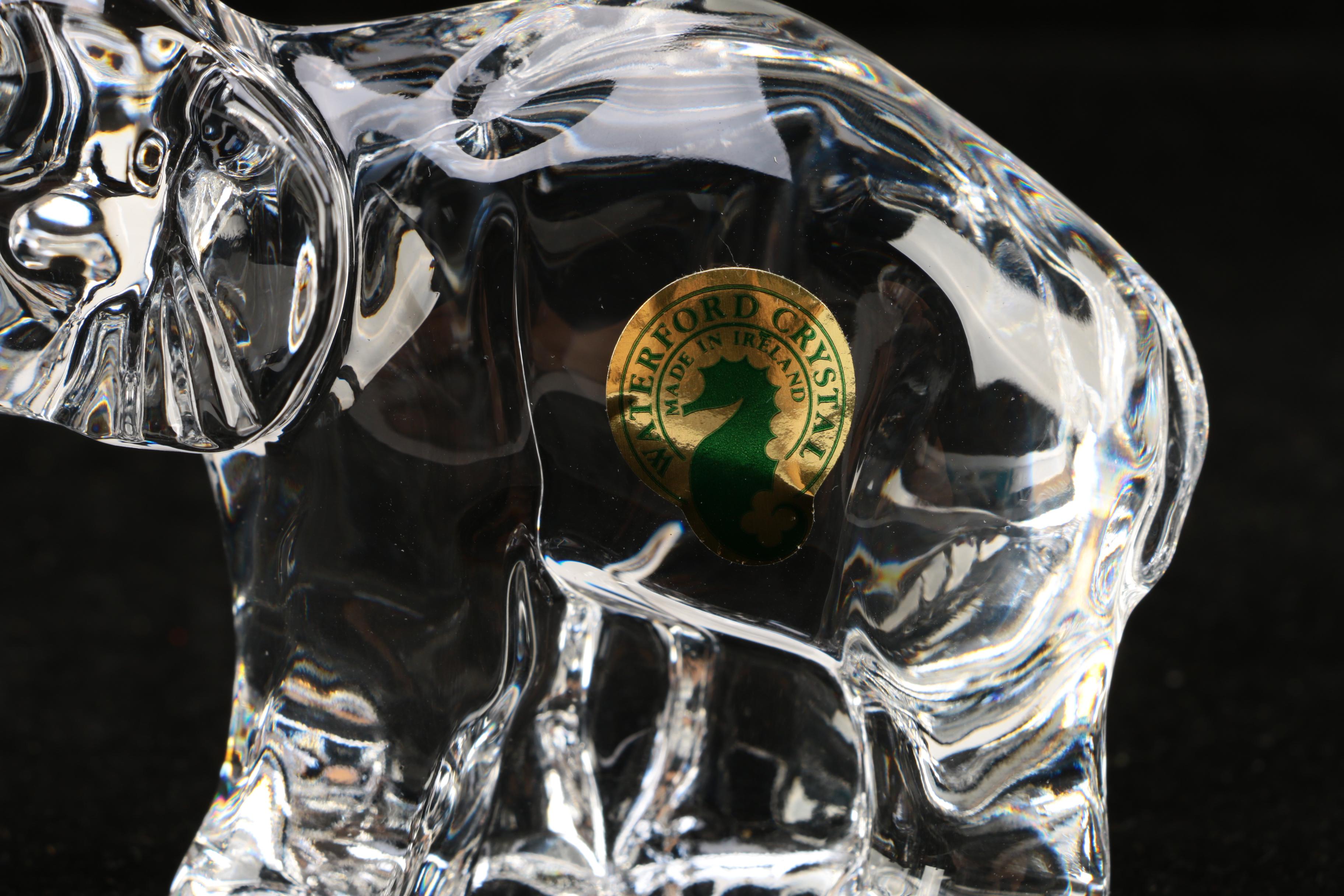 Waterford Crystal Elephant Figurine