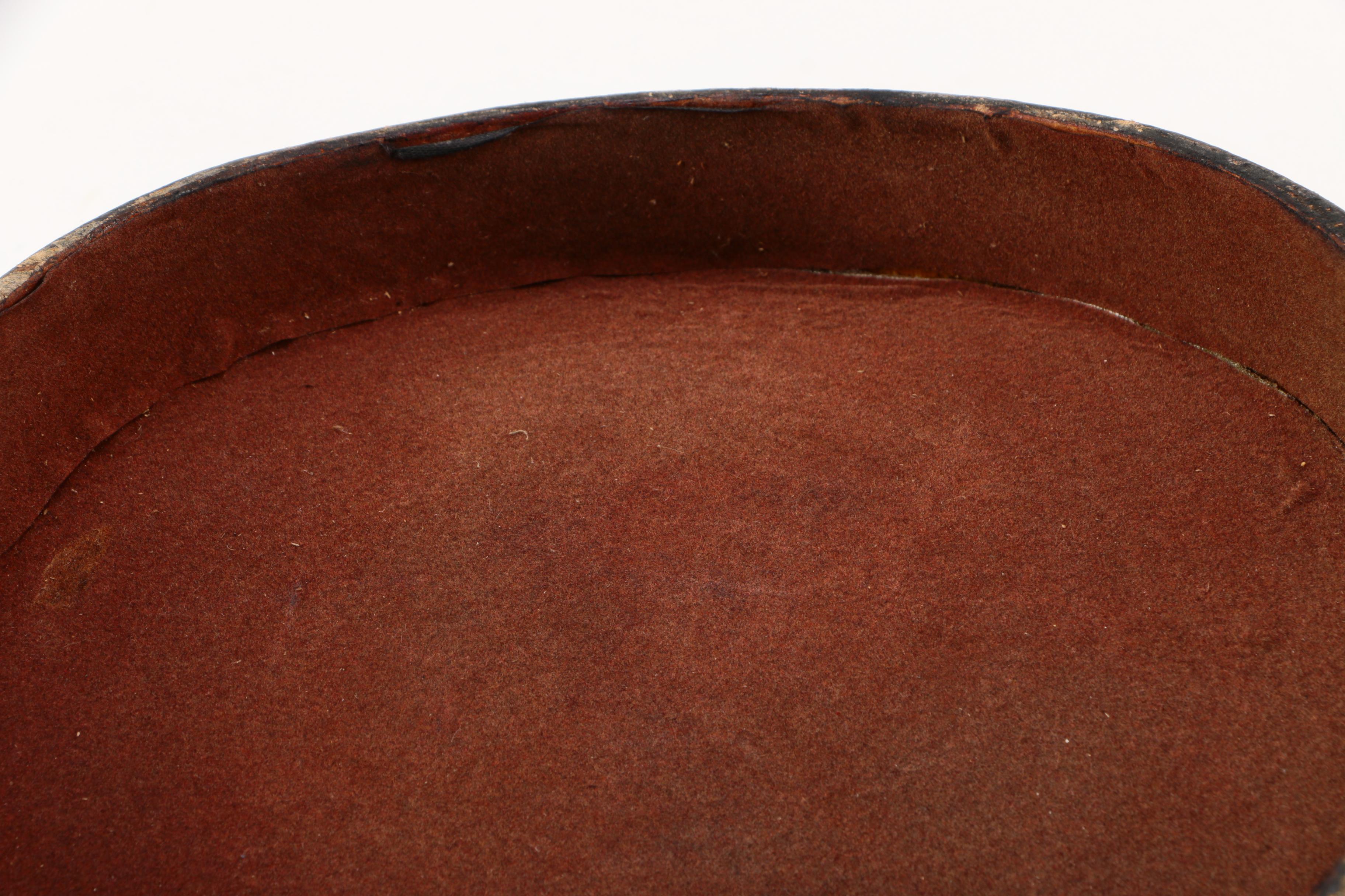 Antique Leather Hat Box