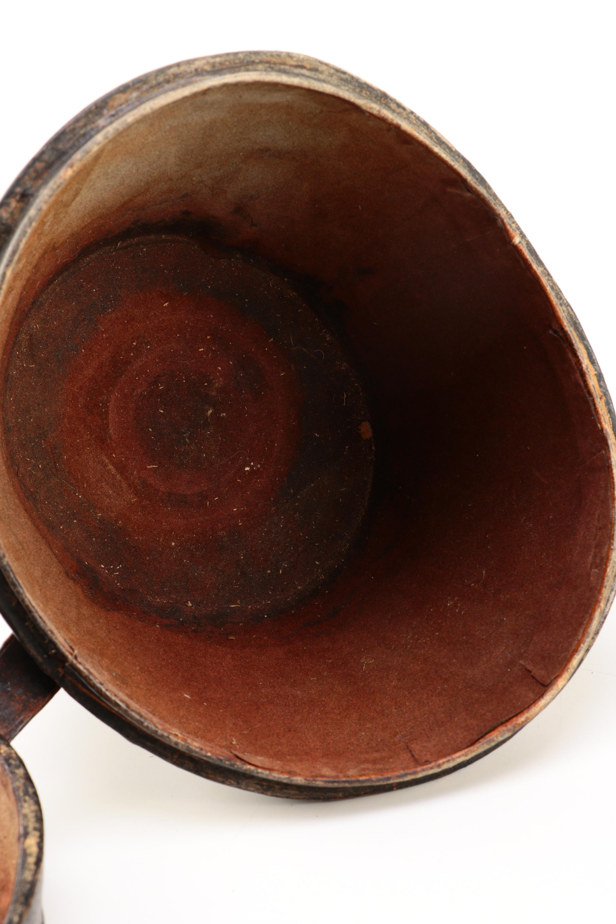 Antique Leather Hat Box