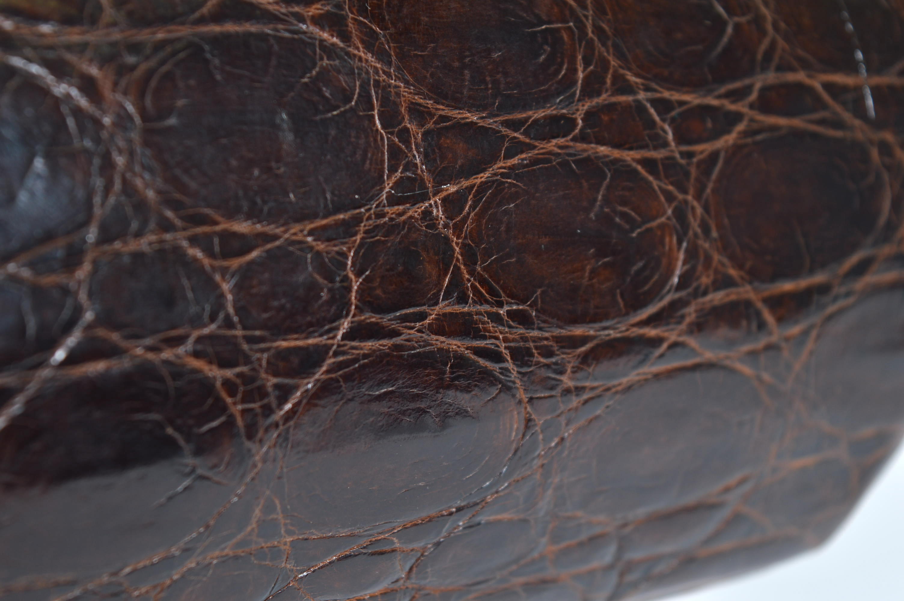 Vintage Steampunk Alligator Handbag