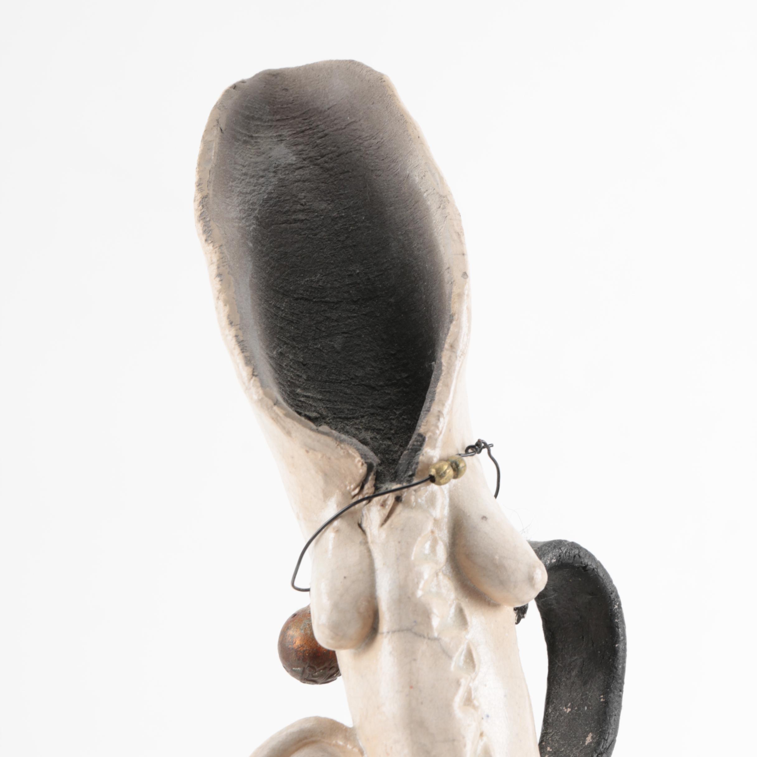 Raku Ceramic "goddess" Vase