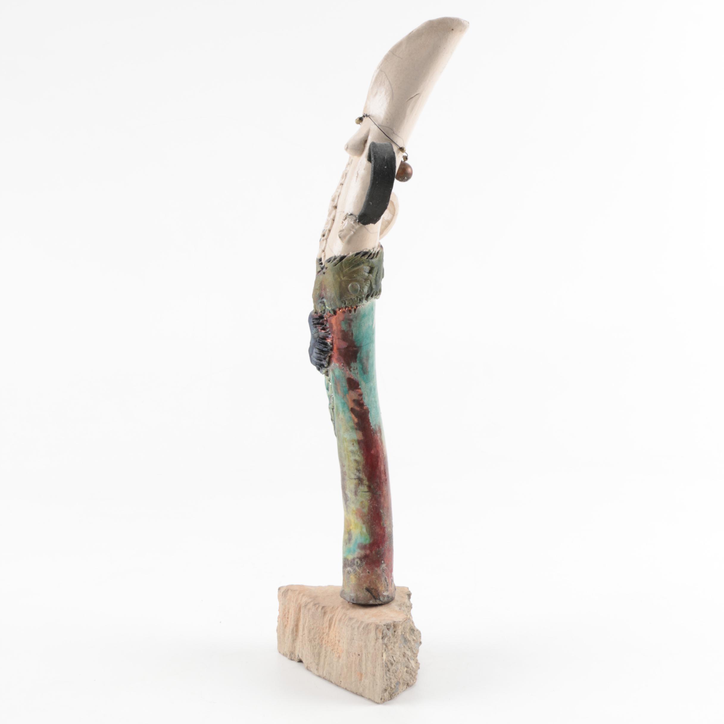 Raku Ceramic "goddess" Vase