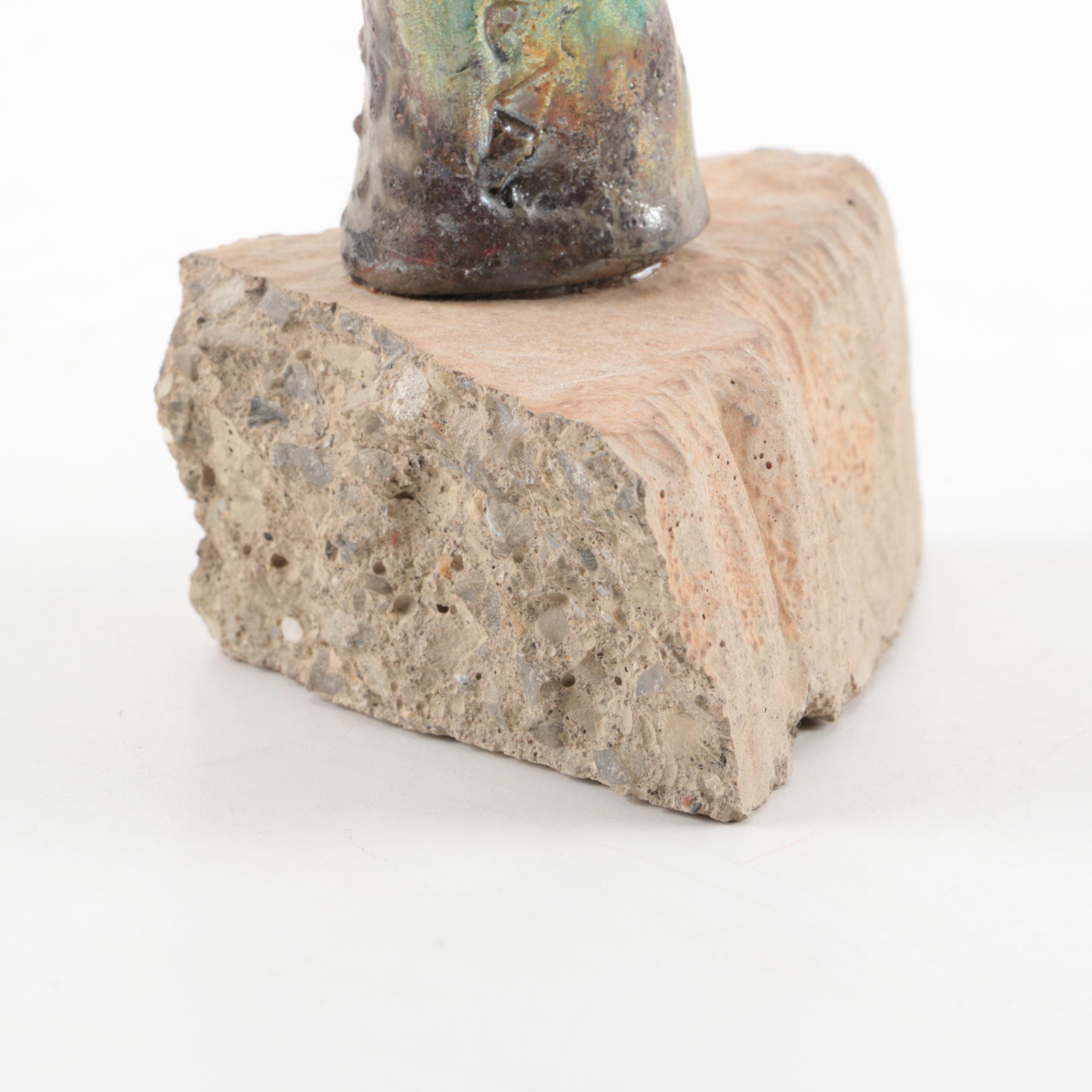 Raku Ceramic "goddess" Vase