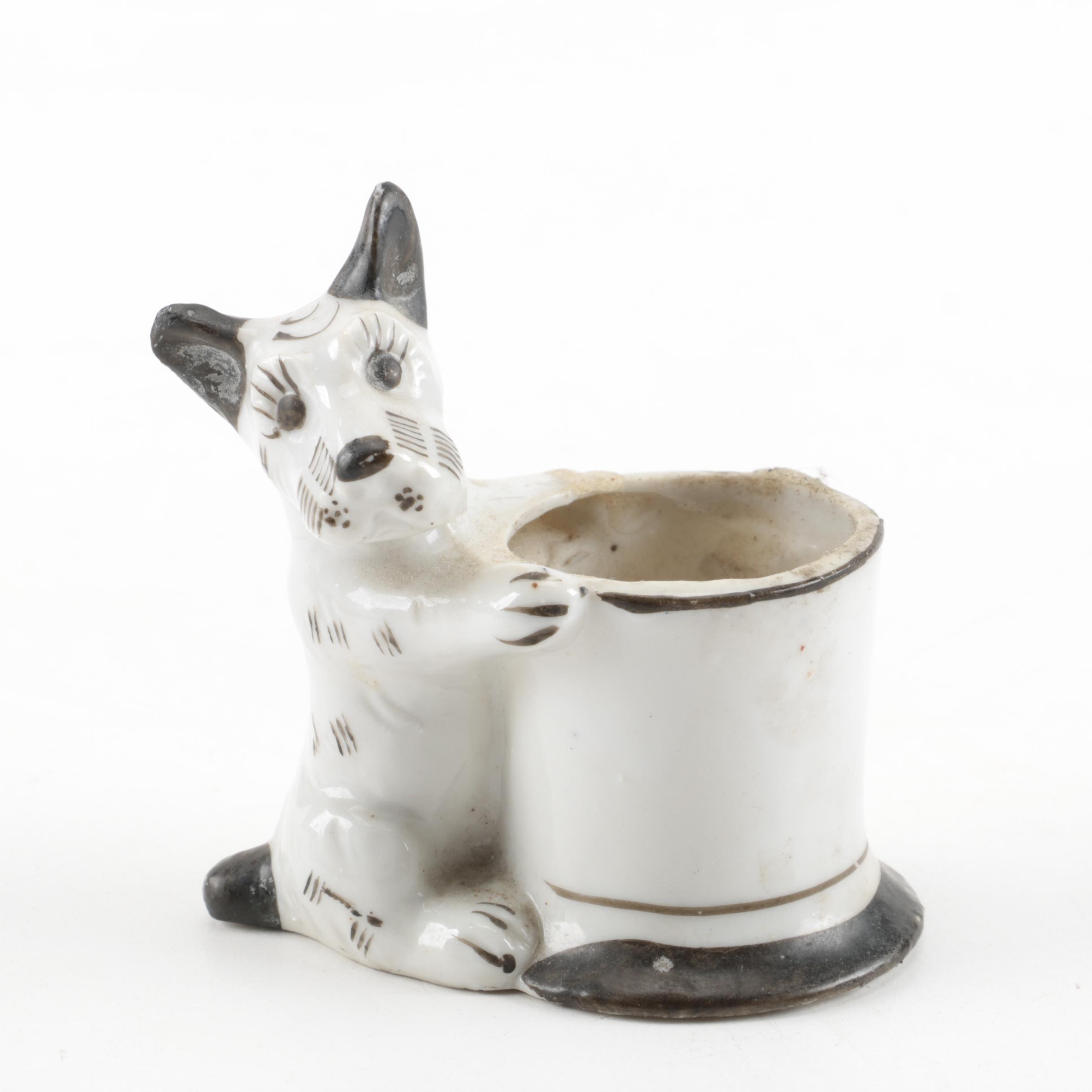 Pair of Scotty Dog Toothpick Holders From Japan