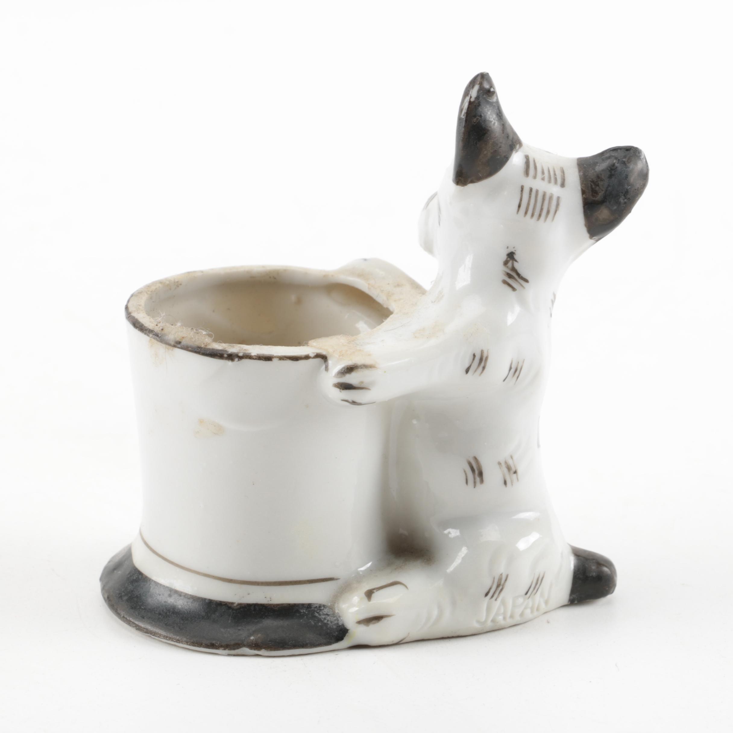 Pair of Scotty Dog Toothpick Holders From Japan