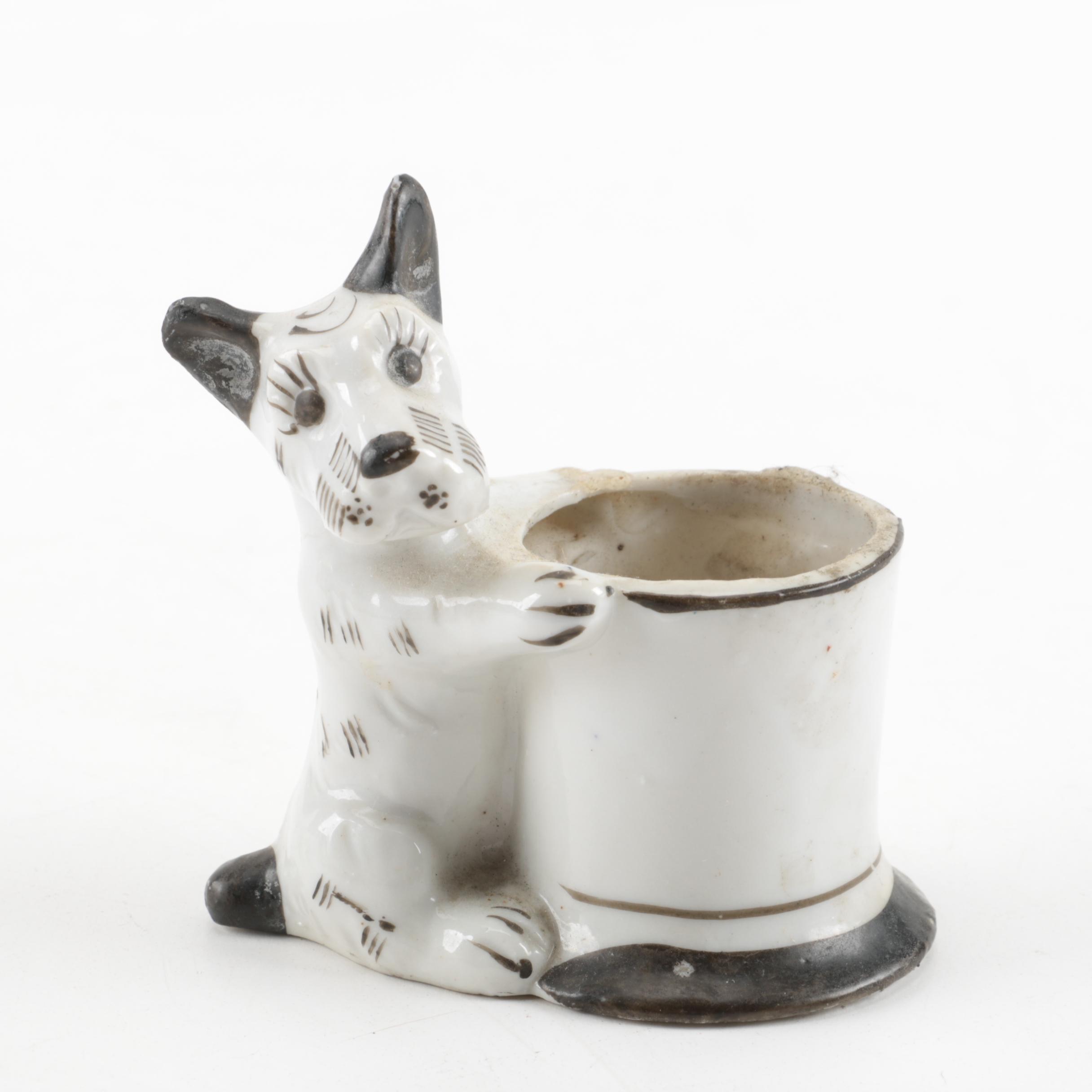 Pair of Scotty Dog Toothpick Holders From Japan