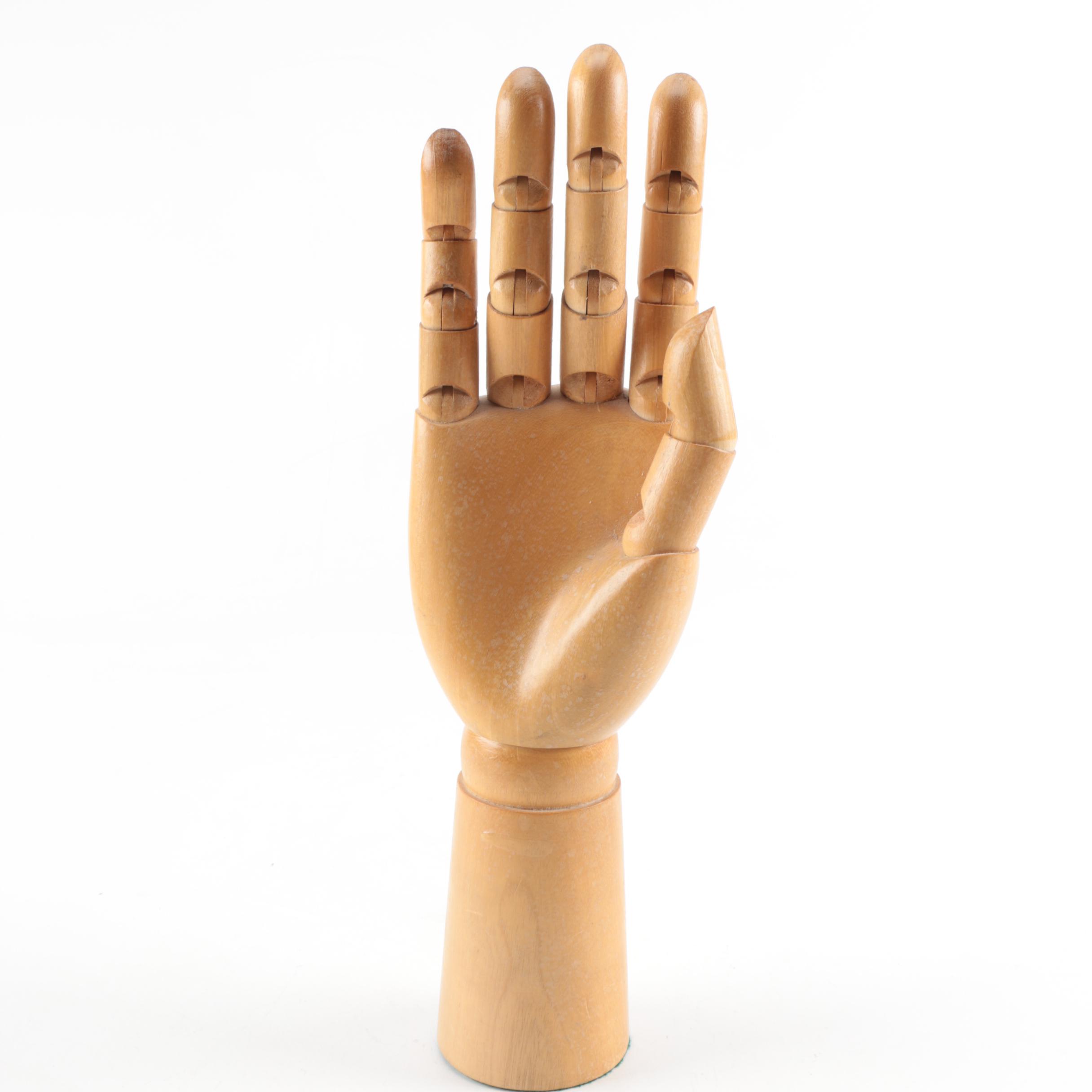 Pair of Wooden Mannequin Hands