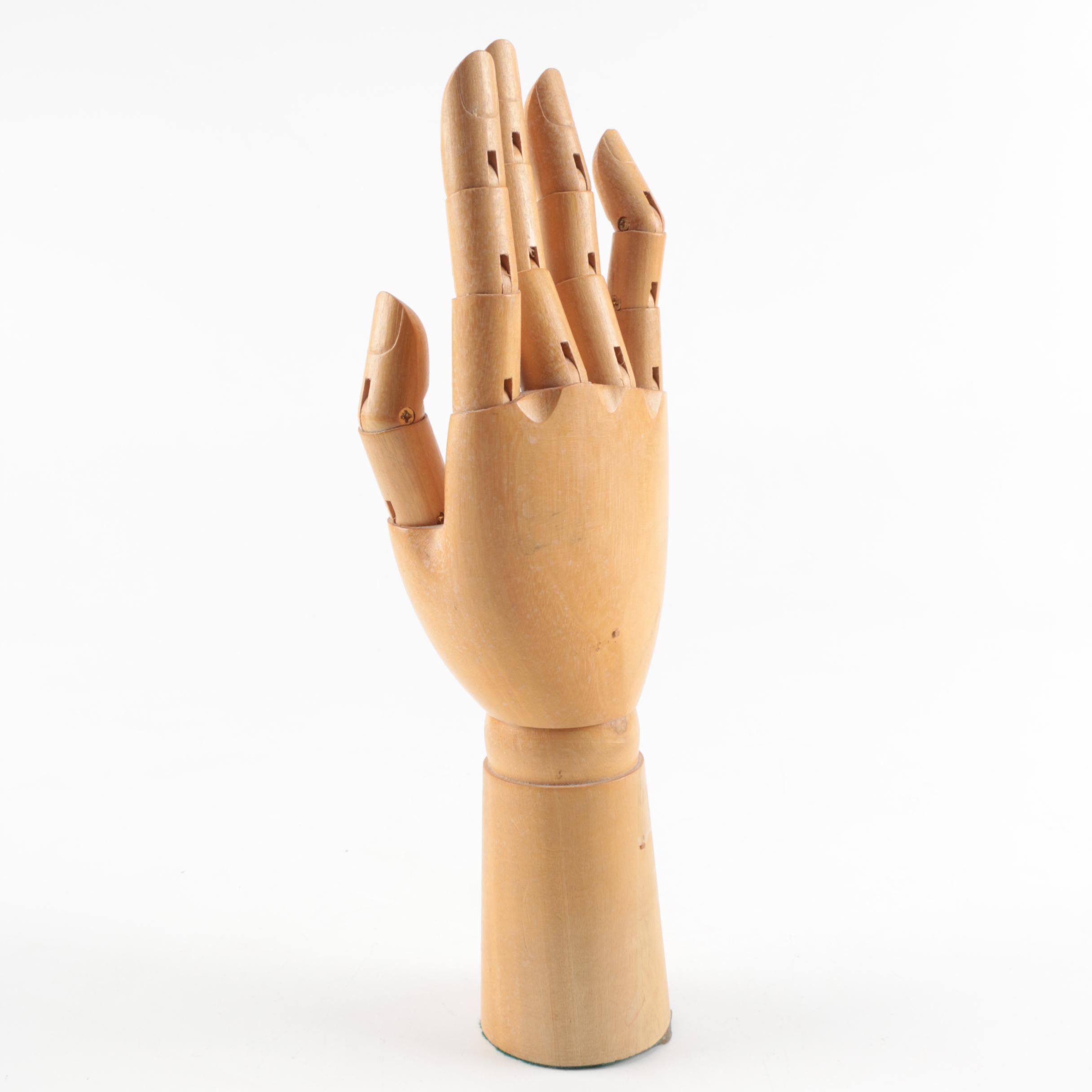Pair of Wooden Mannequin Hands