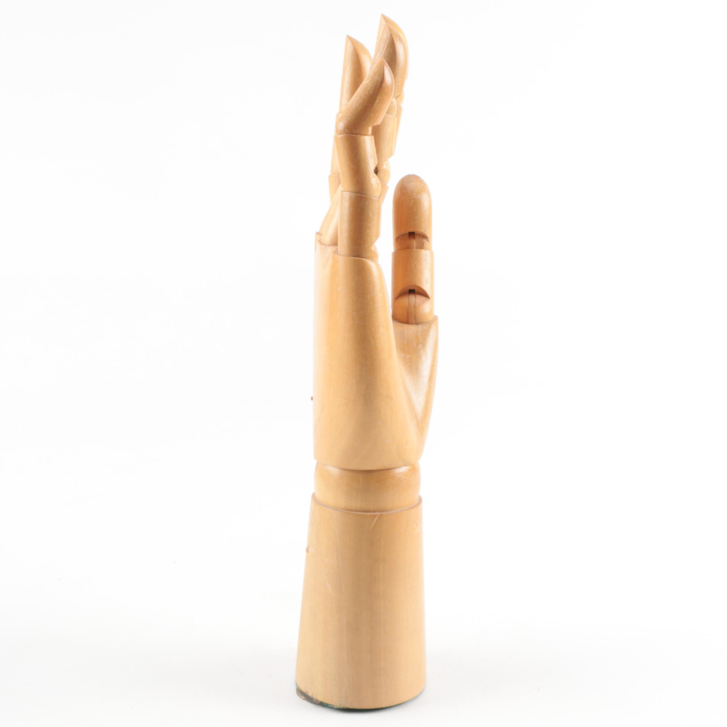 Pair of Wooden Mannequin Hands
