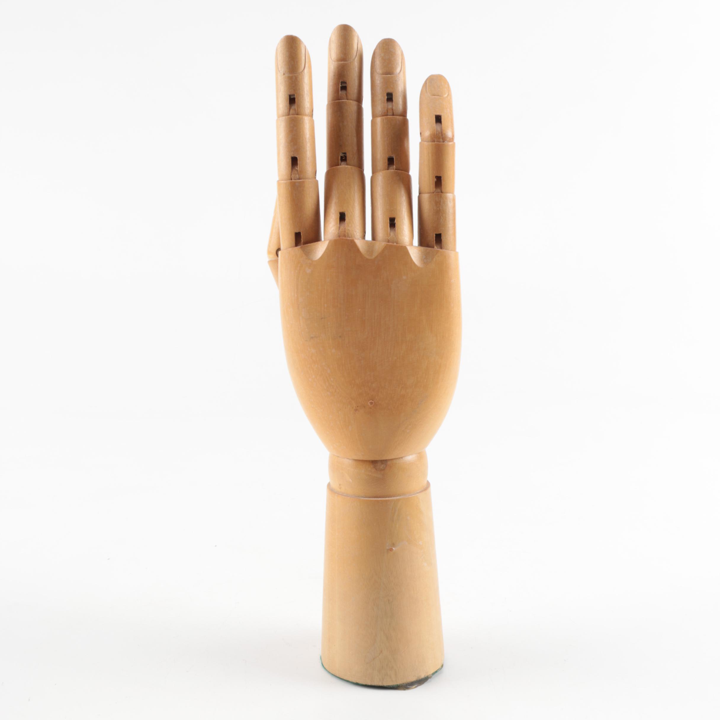 Pair of Wooden Mannequin Hands