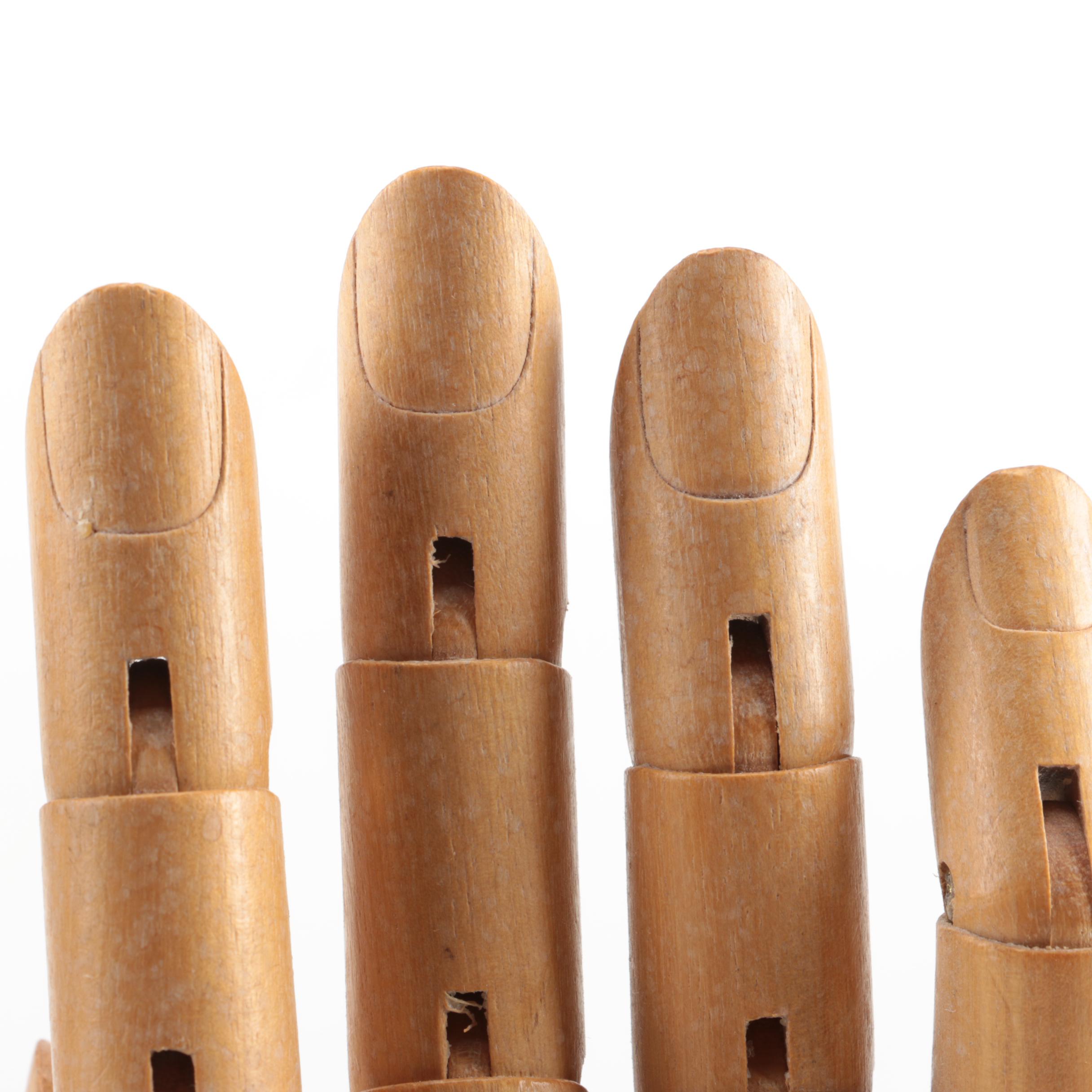 Pair of Wooden Mannequin Hands