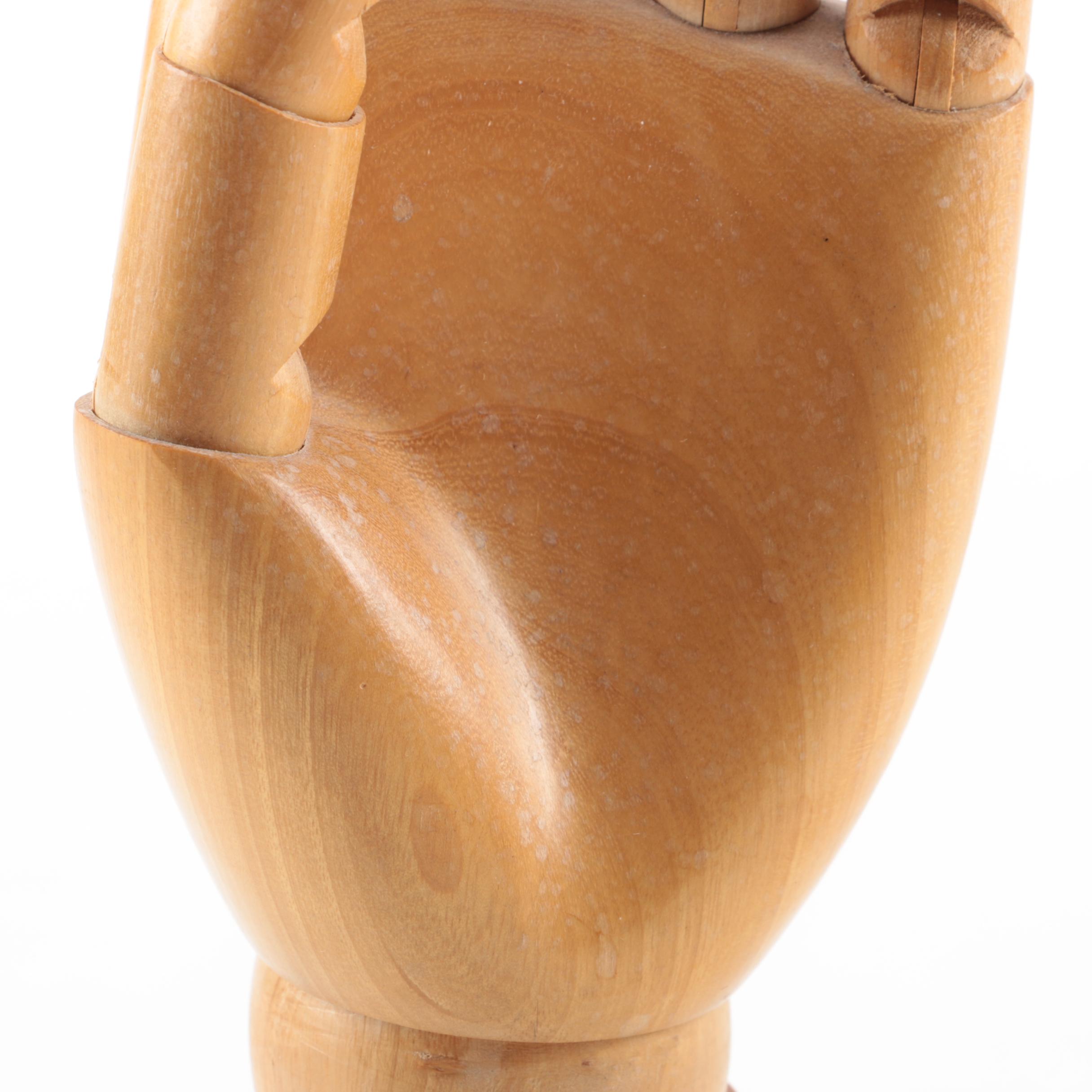 Pair of Wooden Mannequin Hands