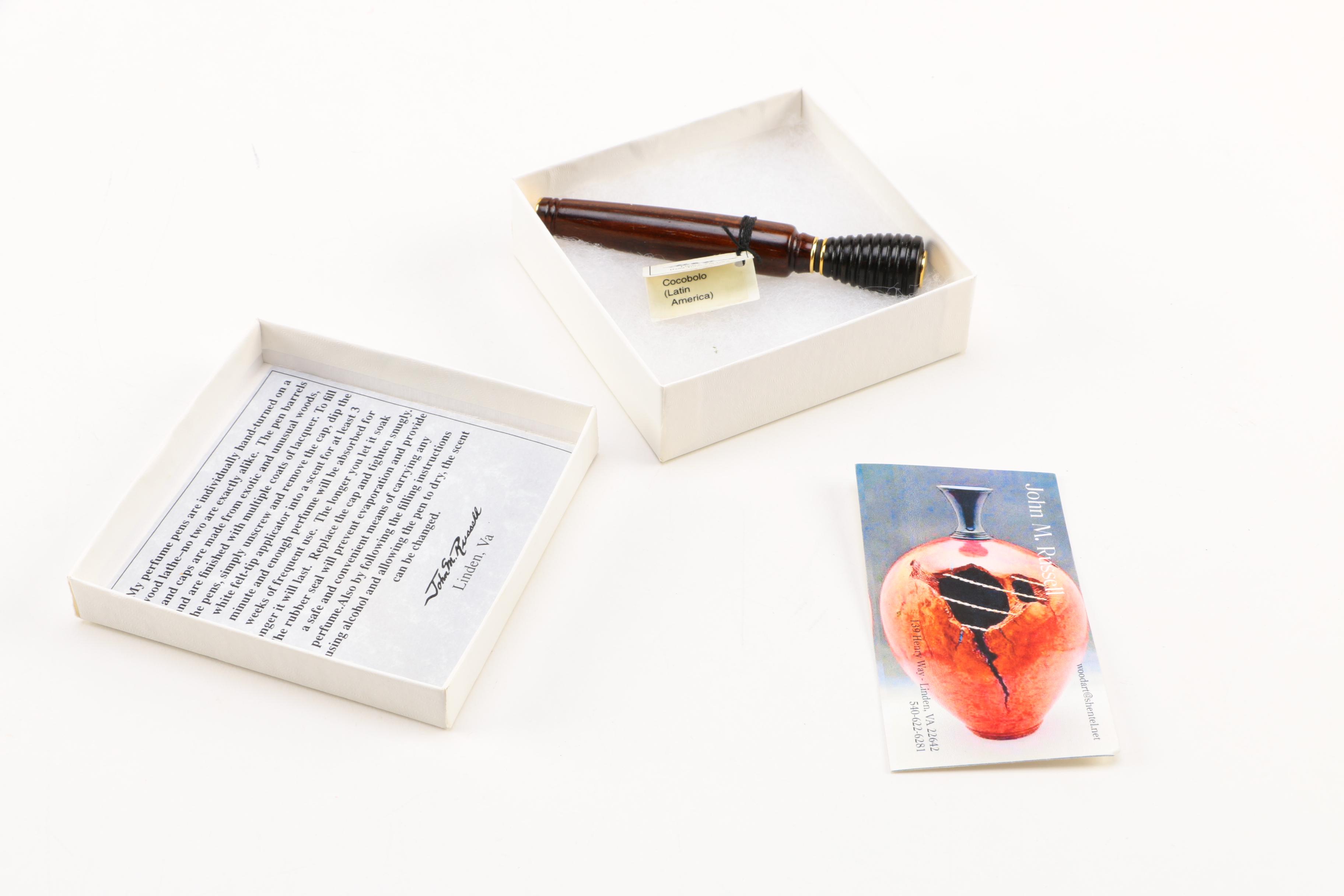 John Russell Hand Turned Wooden Perfume Pen