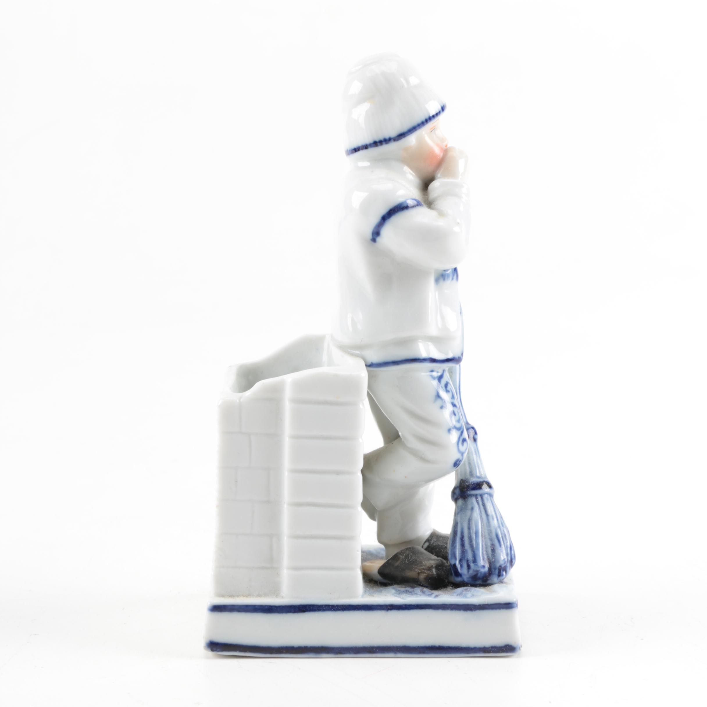 Ernst Bohne and Sons Porcelain Figural Match Holder