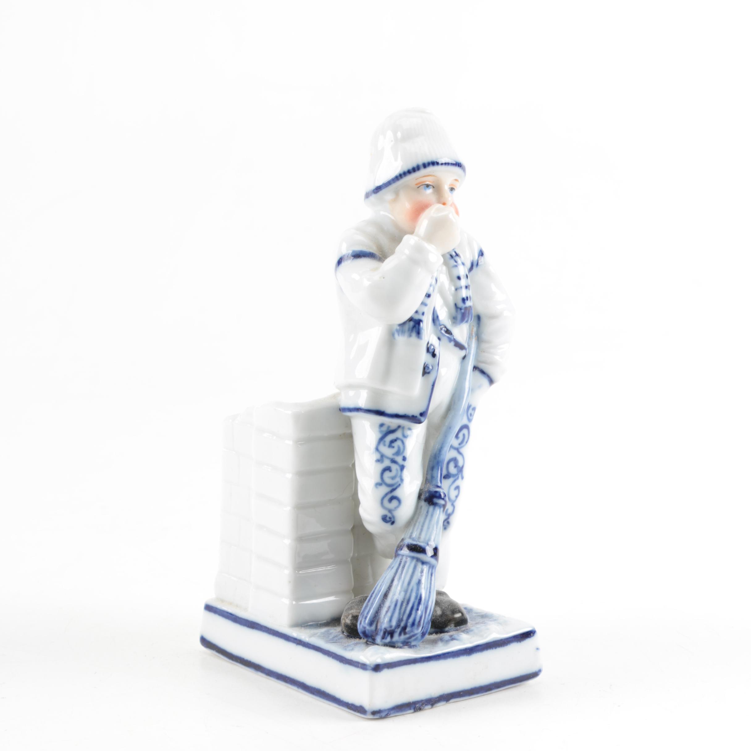 Ernst Bohne and Sons Porcelain Figural Match Holder