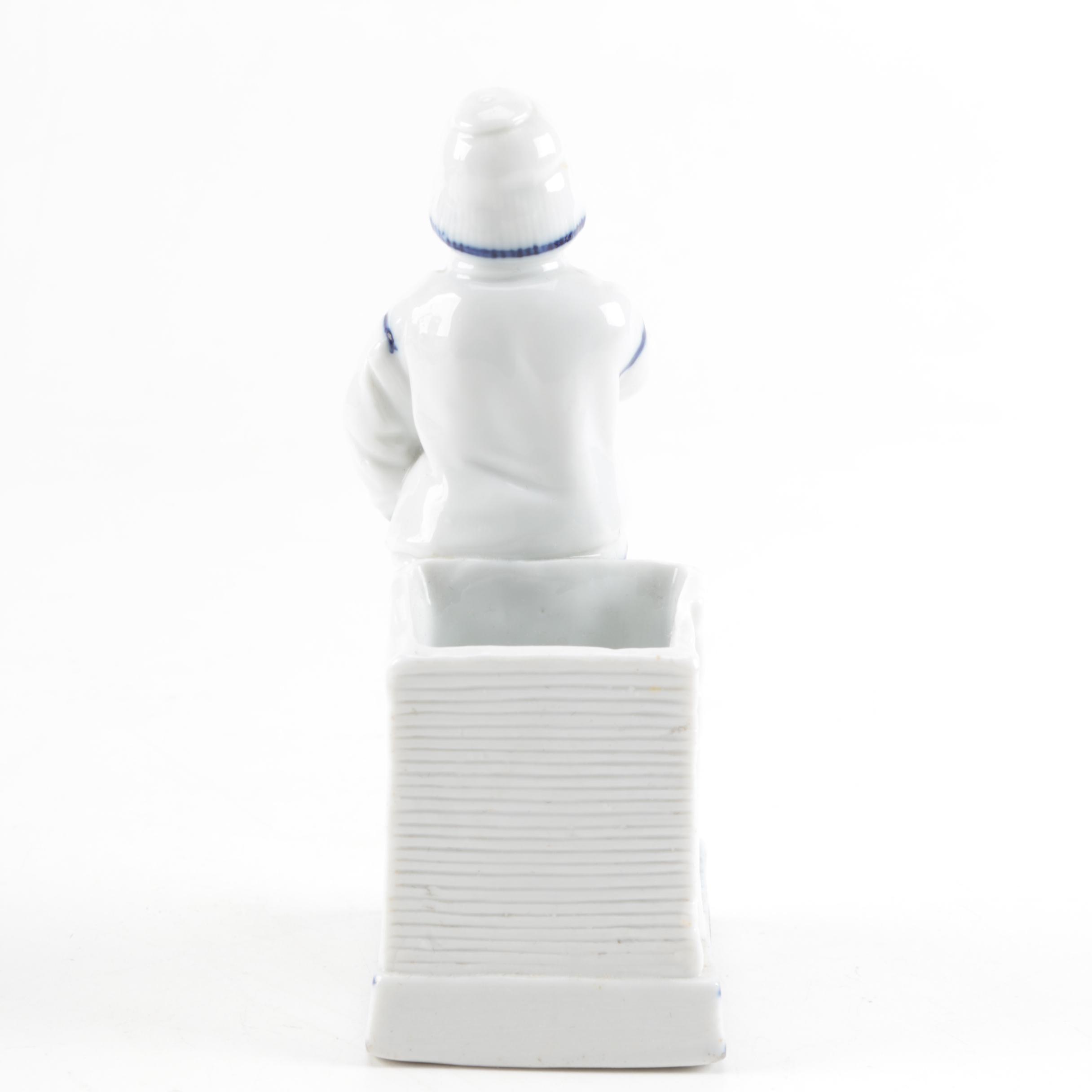 Ernst Bohne and Sons Porcelain Figural Match Holder
