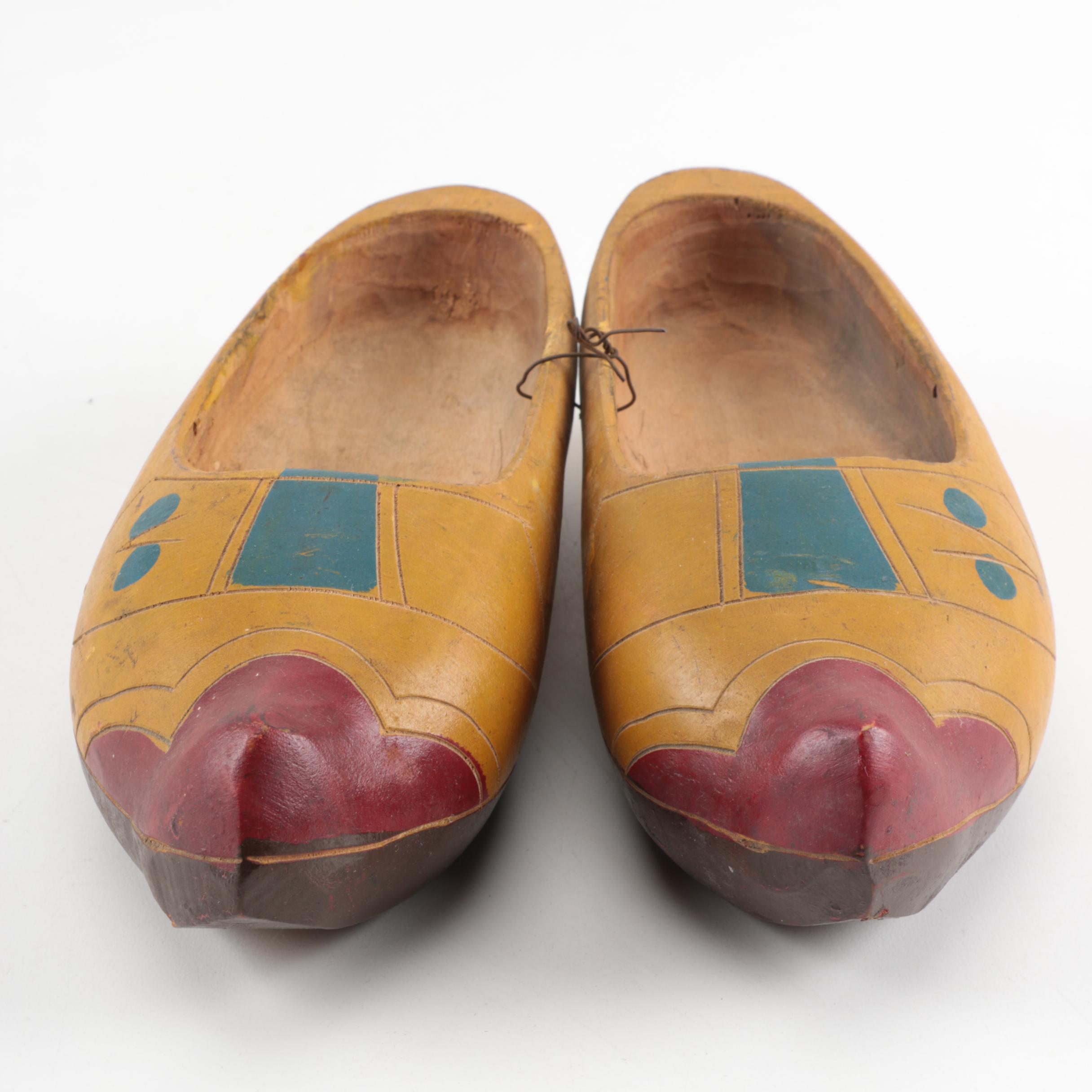 Vintage Dutch Wooden Clogs