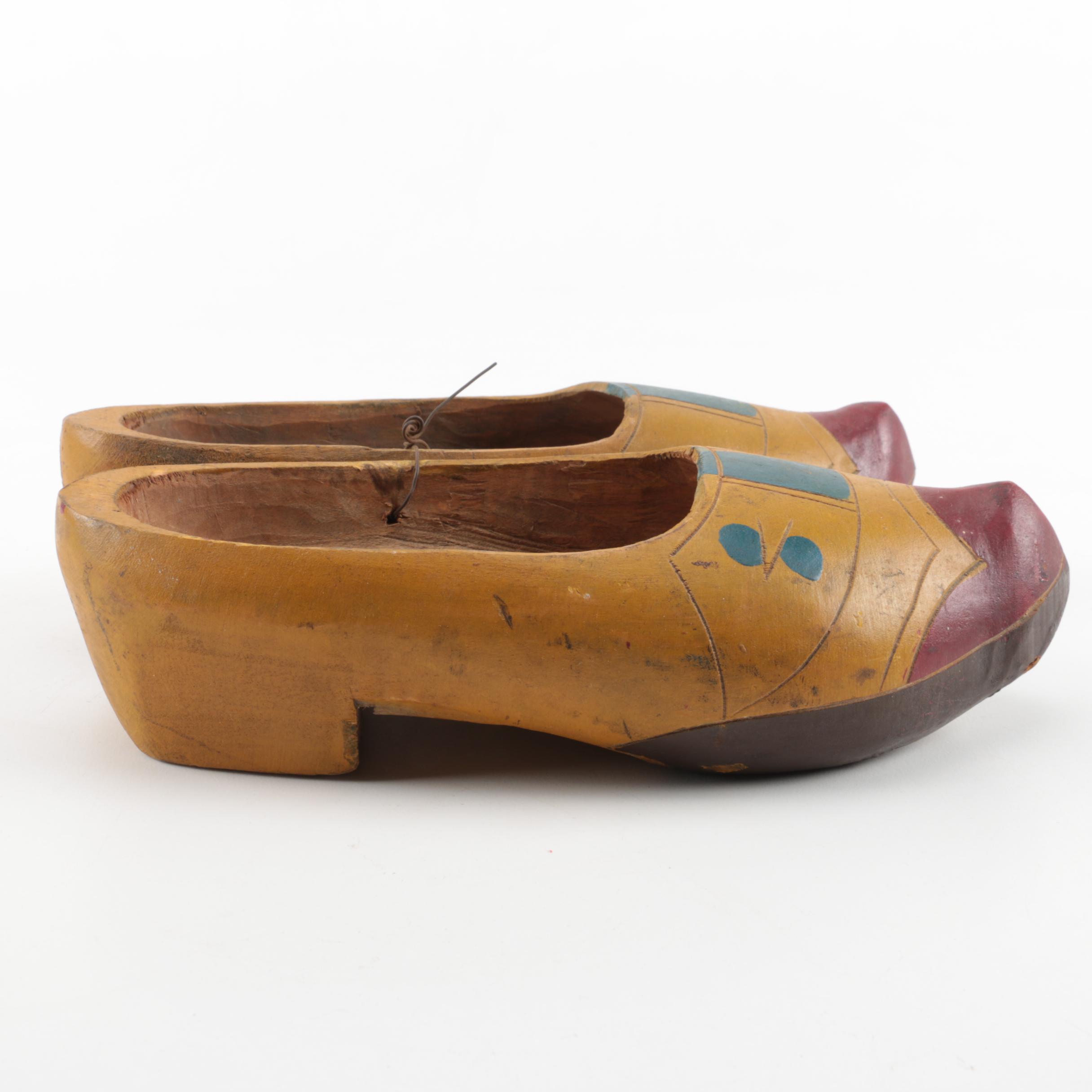 Vintage Dutch Wooden Clogs