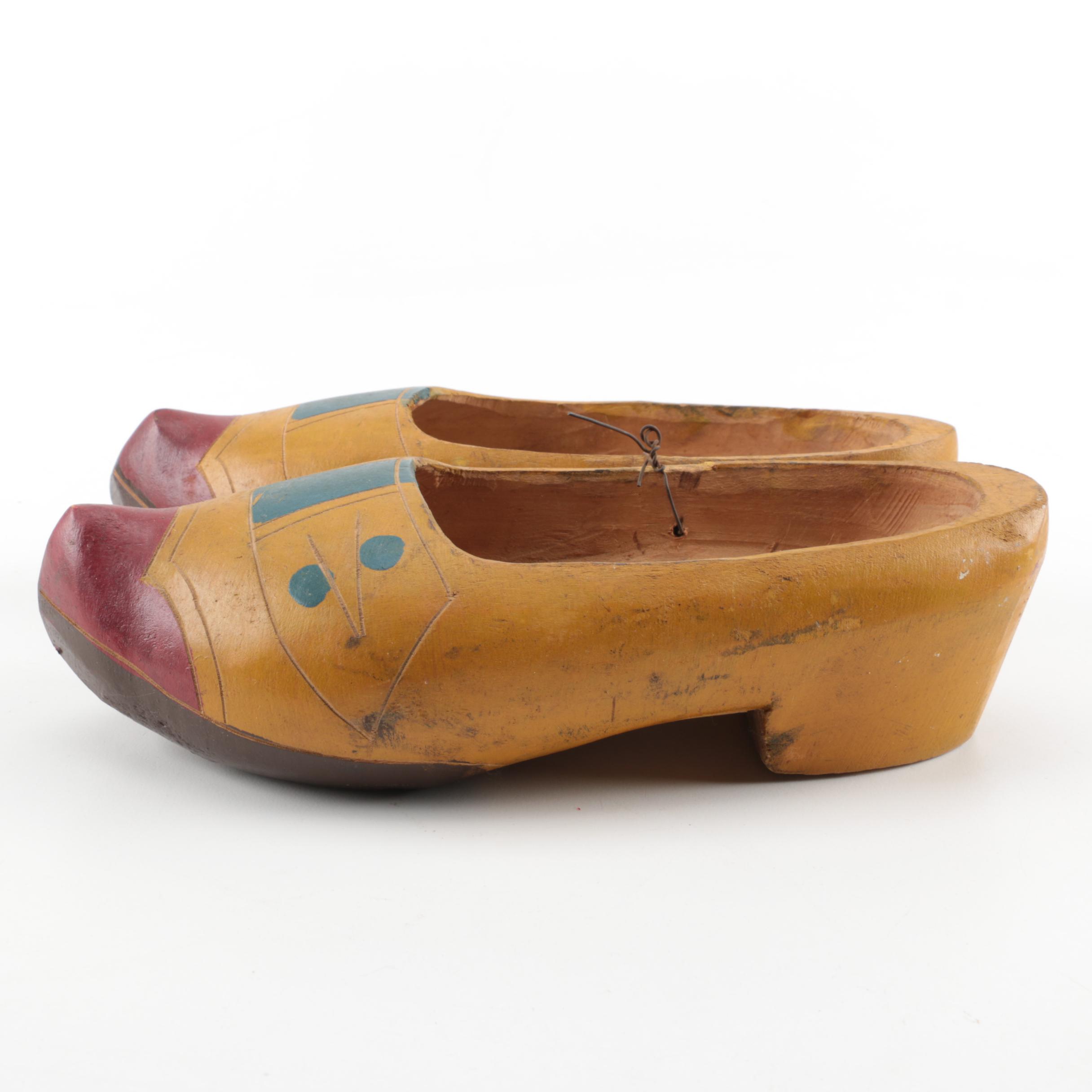 Vintage Dutch Wooden Clogs
