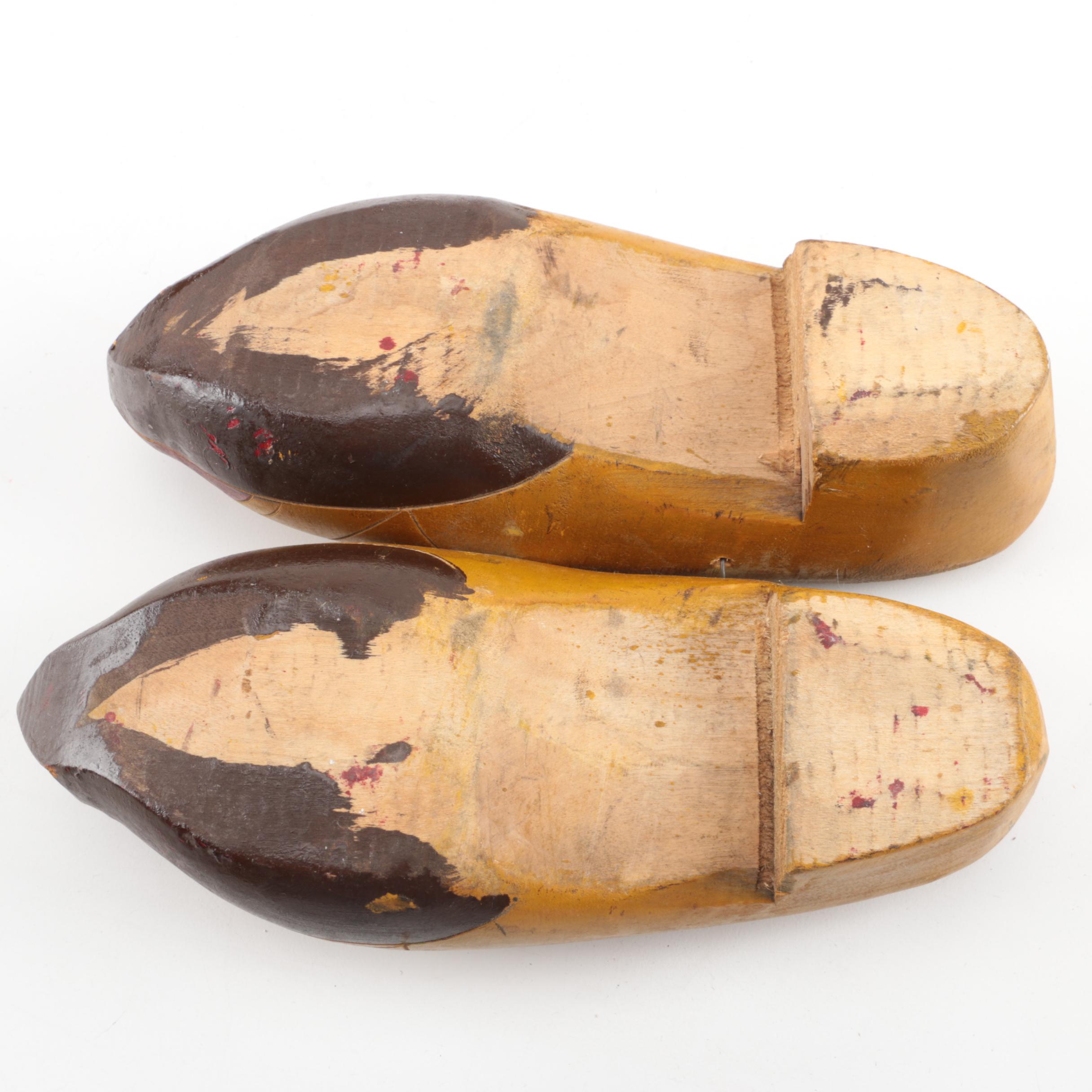 Vintage Dutch Wooden Clogs