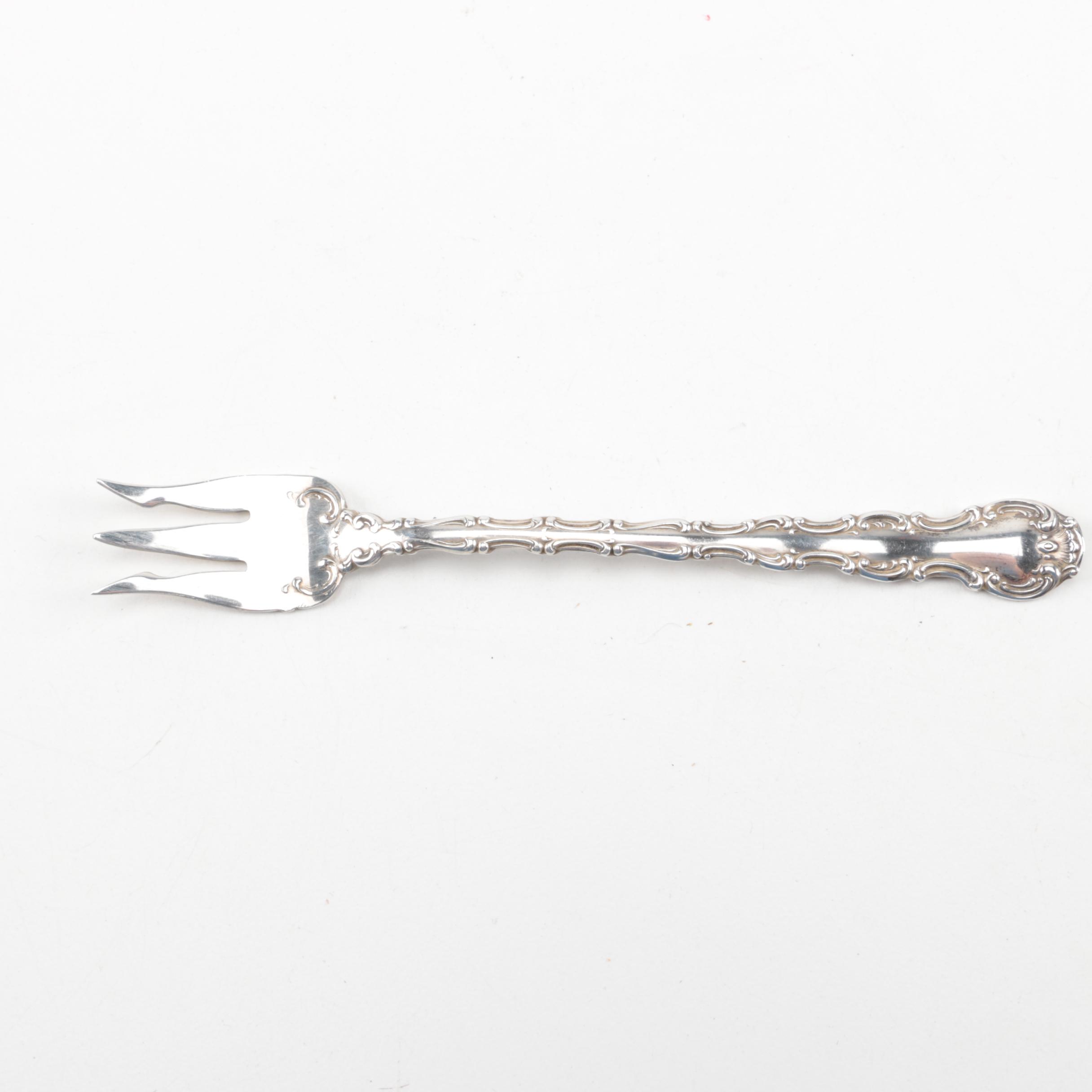 Gorham "Strasbourg" Sterling Silver Cocktail Fork and Lemon Fork