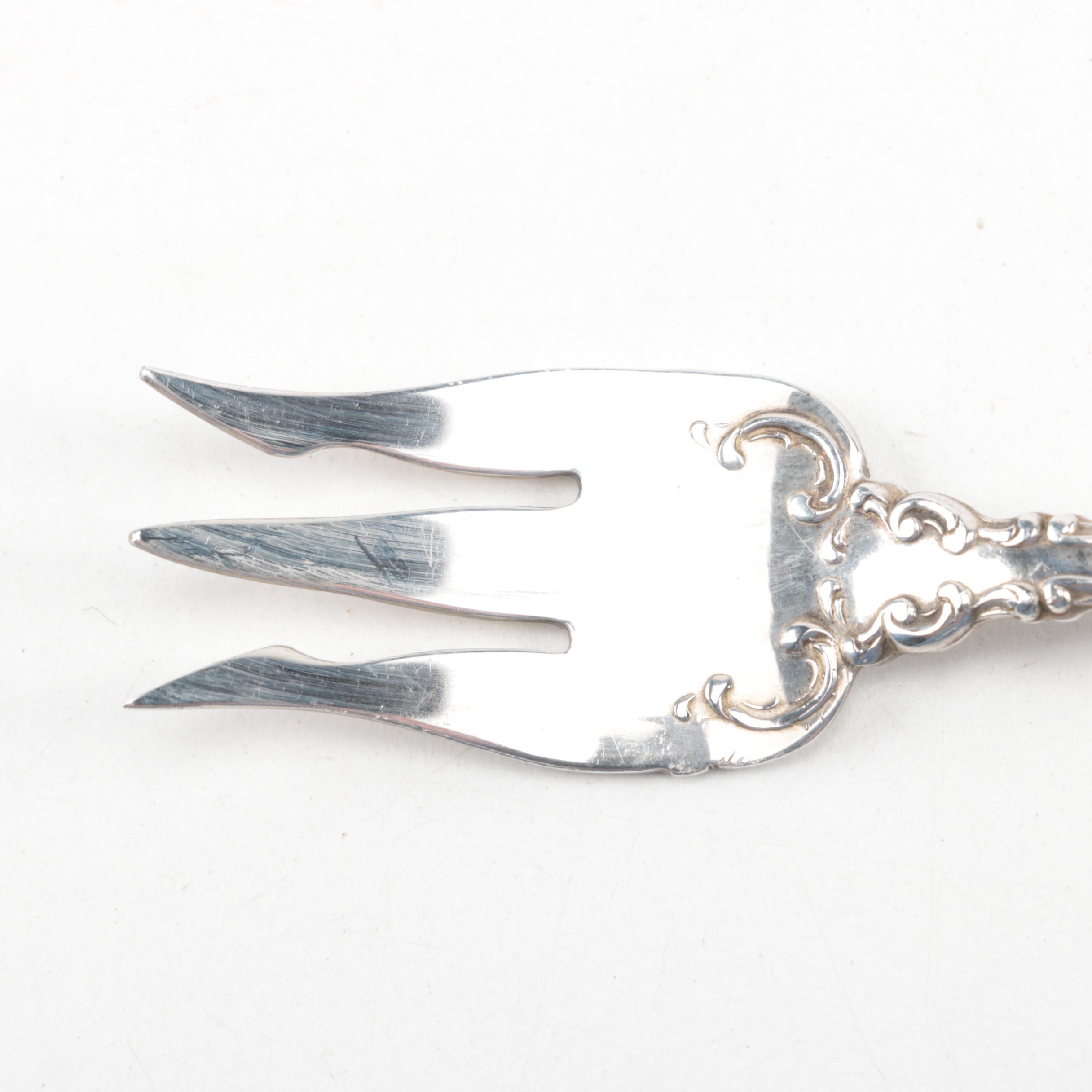 Gorham "Strasbourg" Sterling Silver Cocktail Fork and Lemon Fork