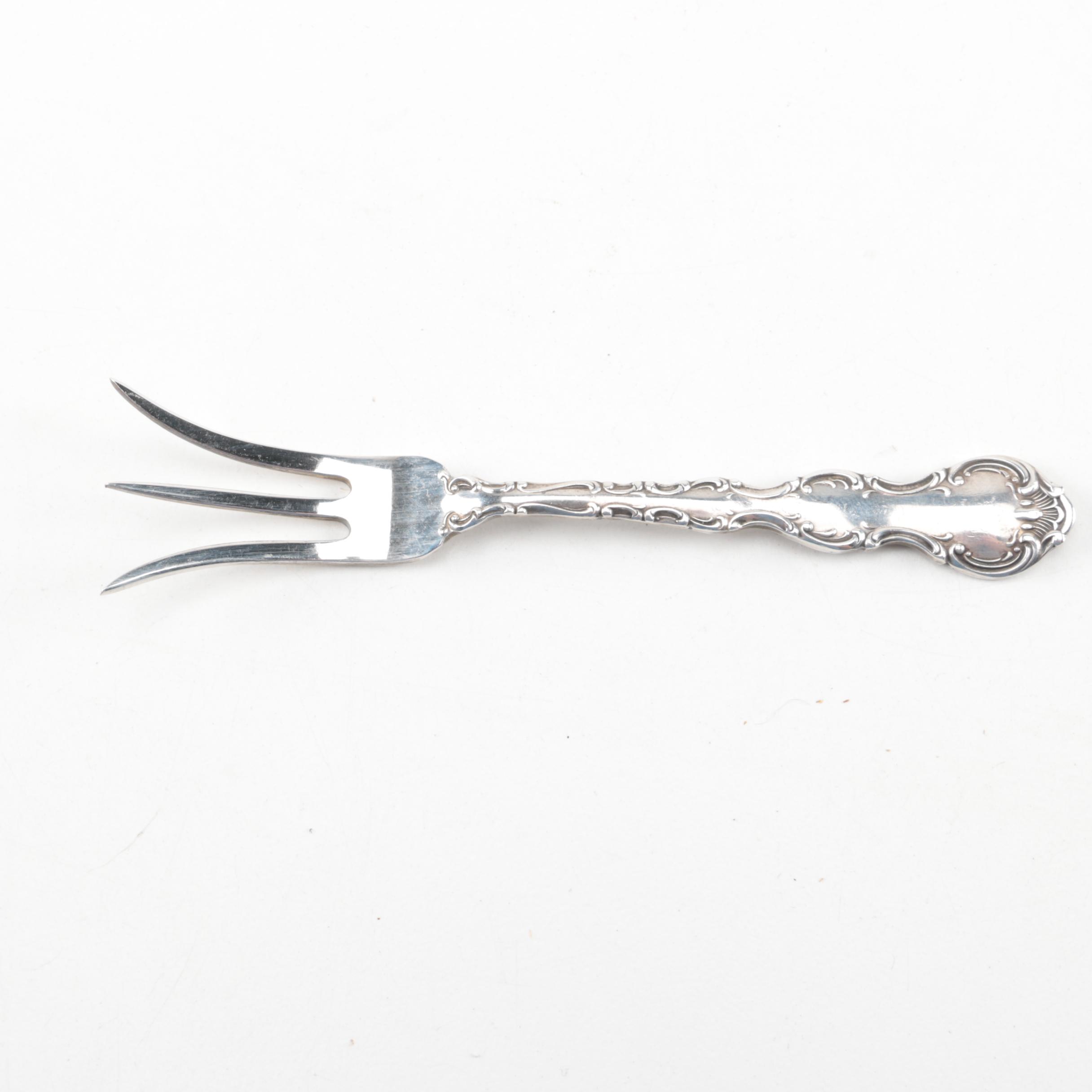 Gorham "Strasbourg" Sterling Silver Cocktail Fork and Lemon Fork