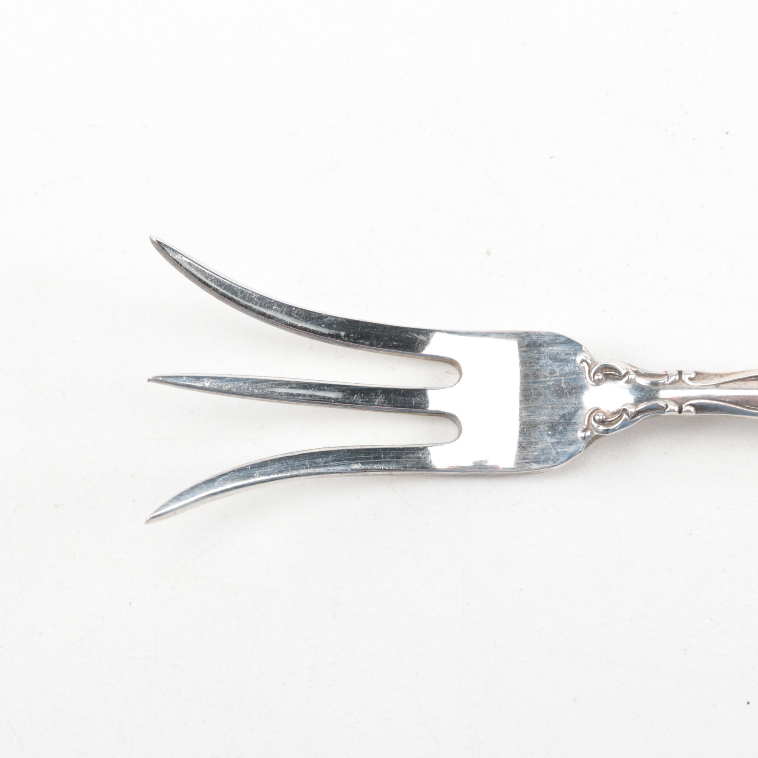 Gorham "Strasbourg" Sterling Silver Cocktail Fork and Lemon Fork