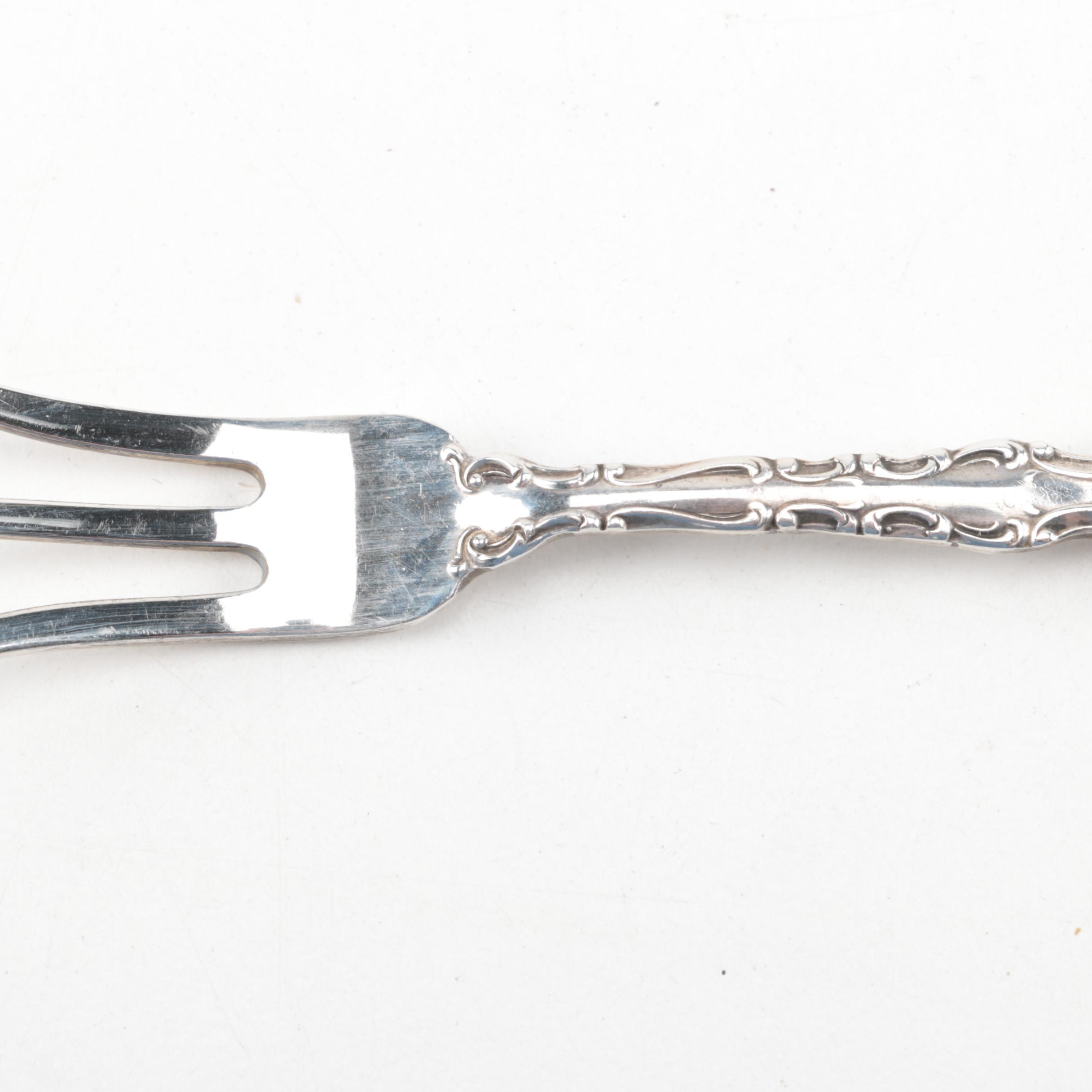 Gorham "Strasbourg" Sterling Silver Cocktail Fork and Lemon Fork