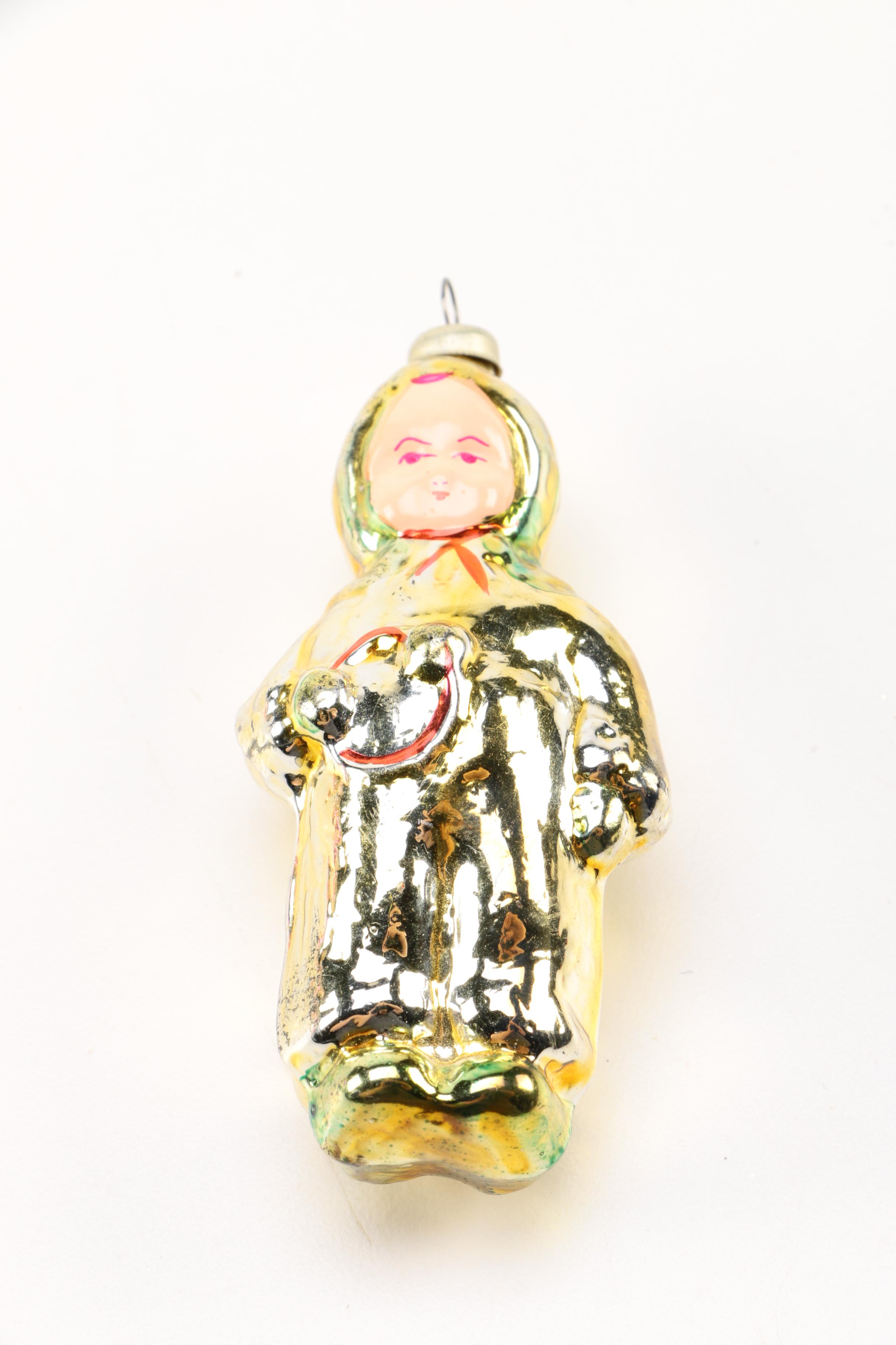 A Collection of Vintage 'Shiny Brite'-Style Tree Ornaments