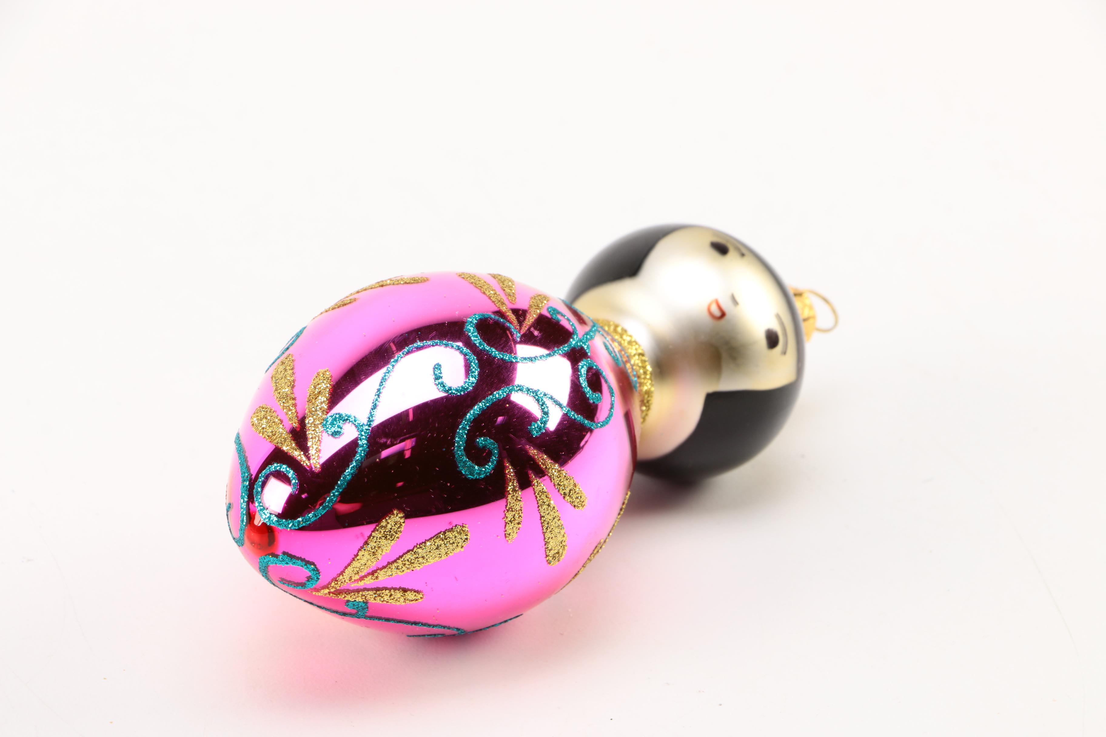 A Collection of Vintage 'Shiny Brite'-Style Tree Ornaments