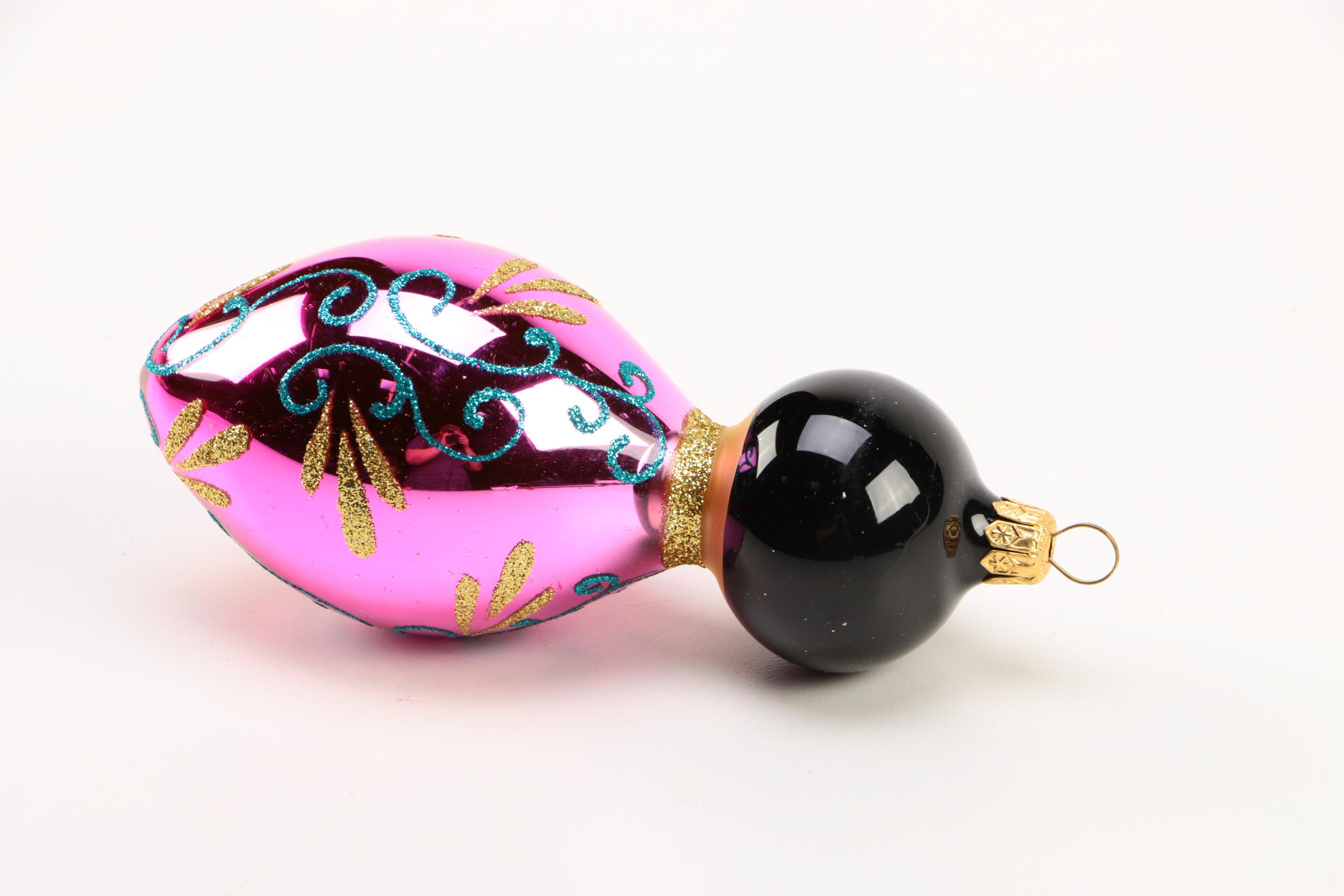 A Collection of Vintage 'Shiny Brite'-Style Tree Ornaments