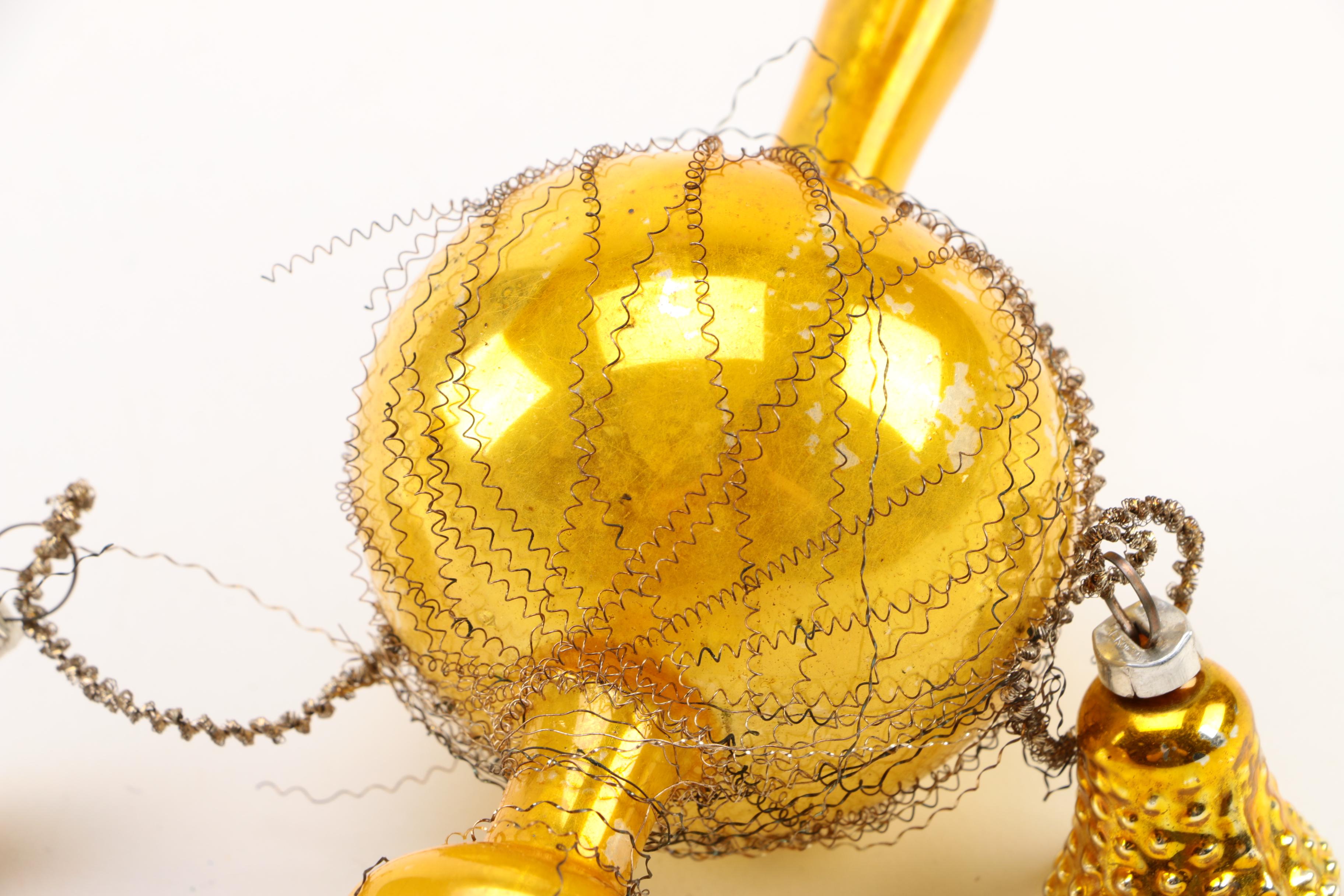 A Collection of Vintage 'Shiny Brite'-Style Tree Ornaments