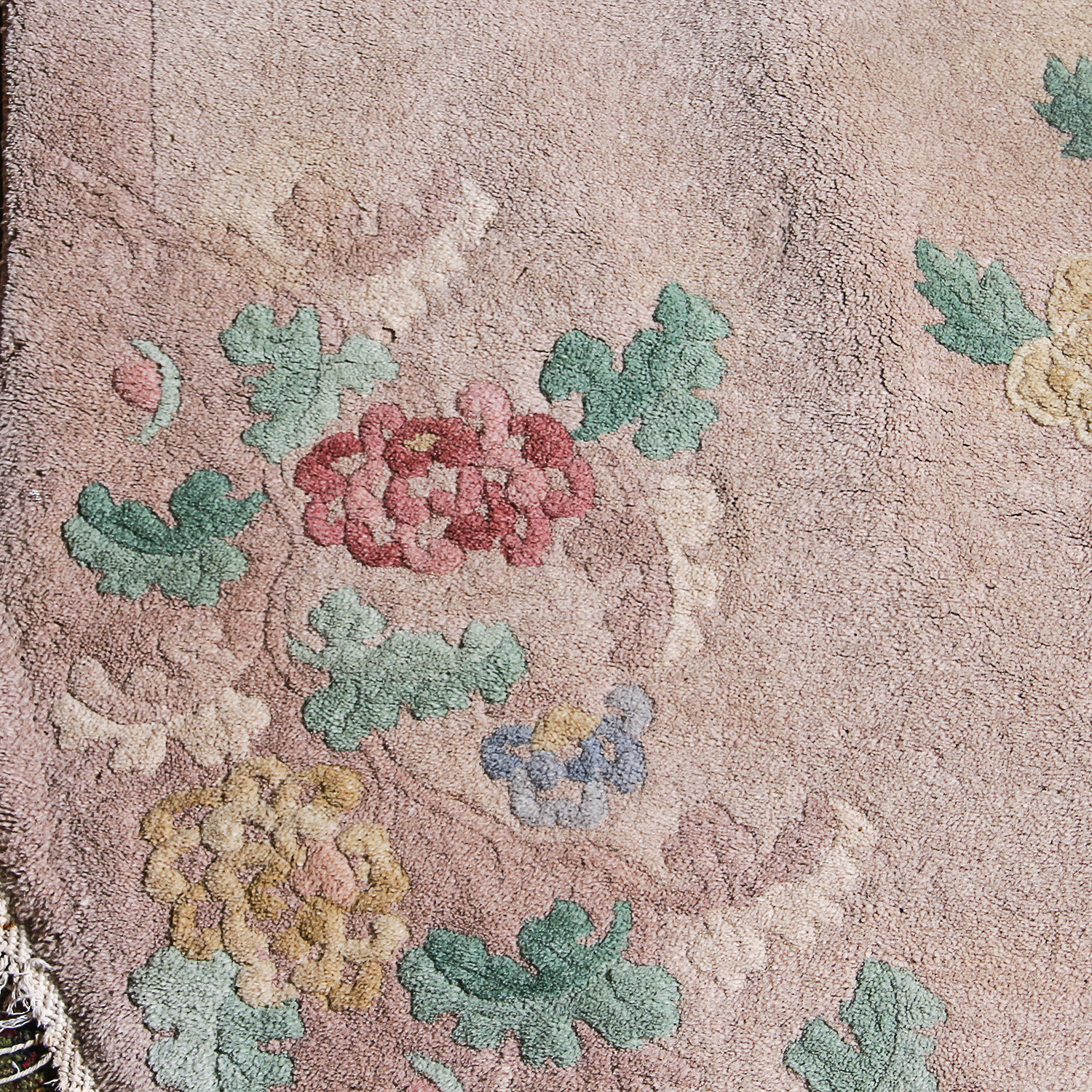 Hand-Knotted Floral Oval Rug