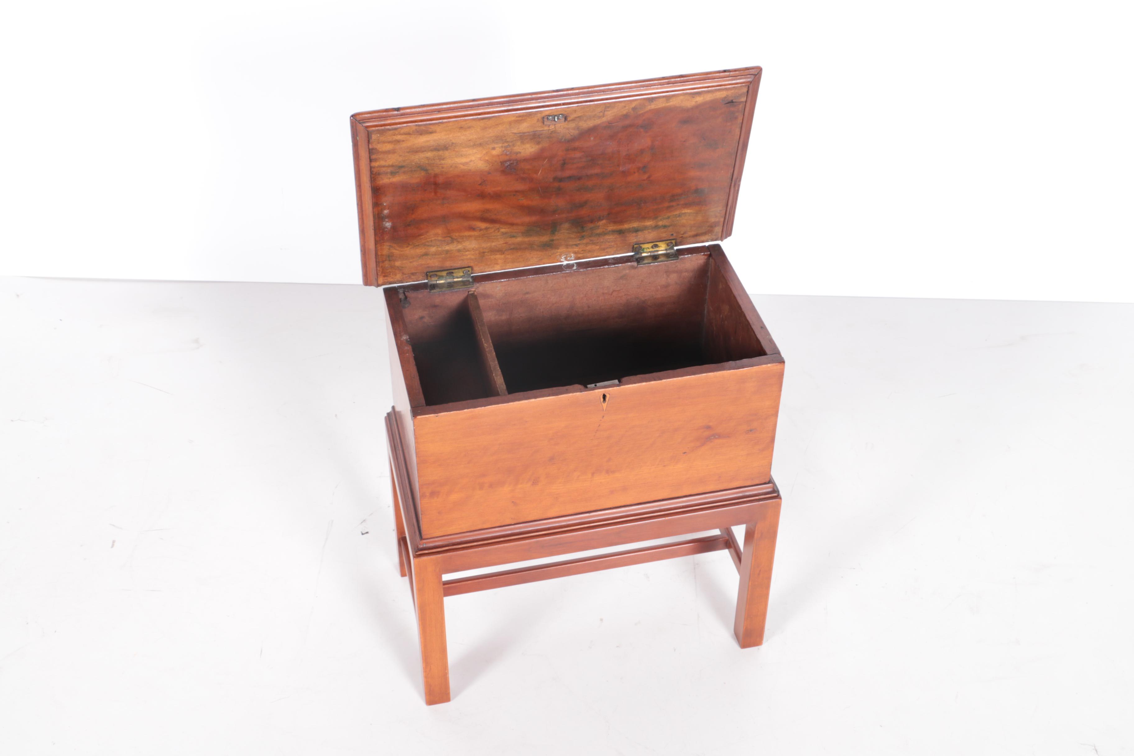 Antique Cherry Cellarette on Stand, 19th Century and Later