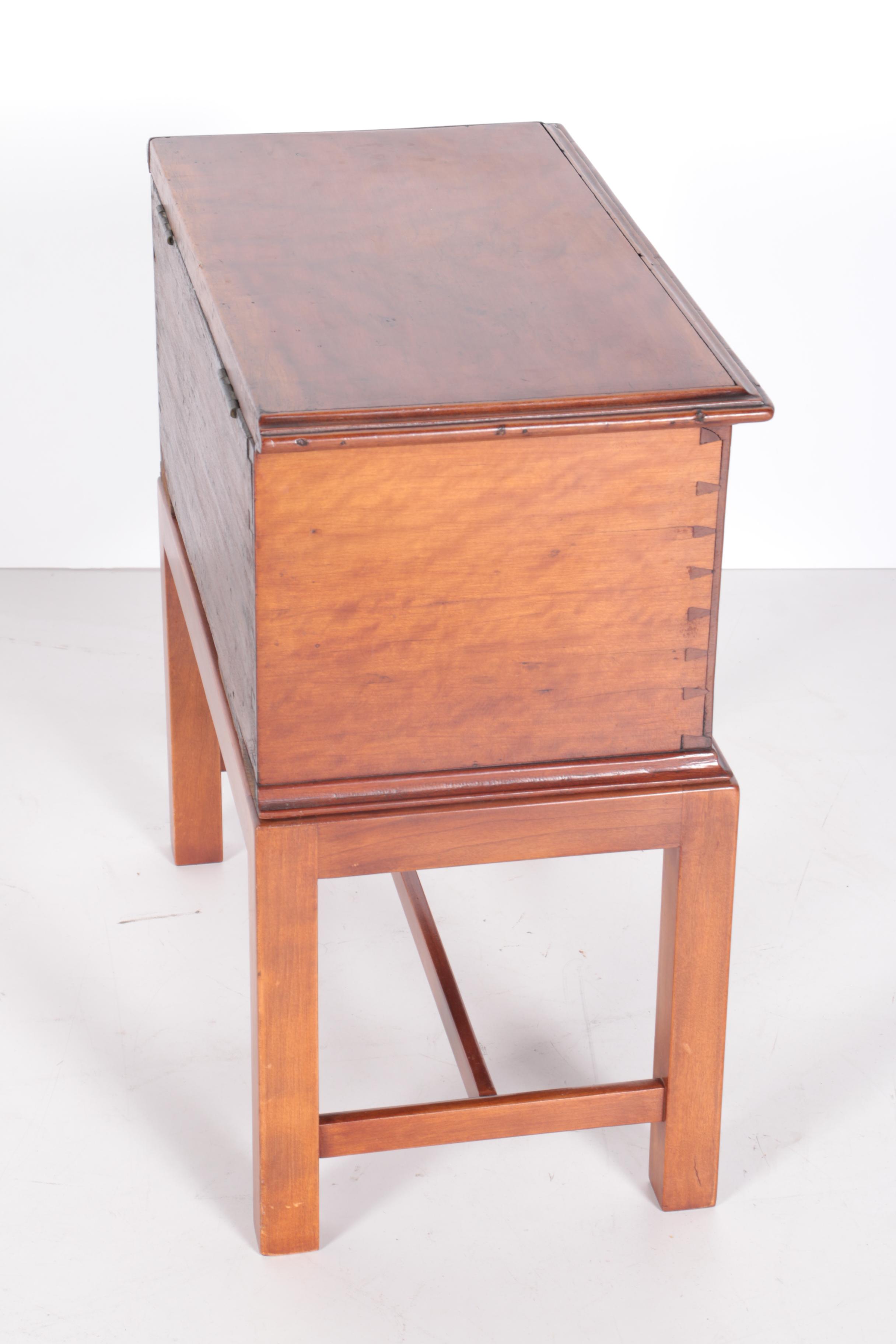 Antique Cherry Cellarette on Stand, 19th Century and Later