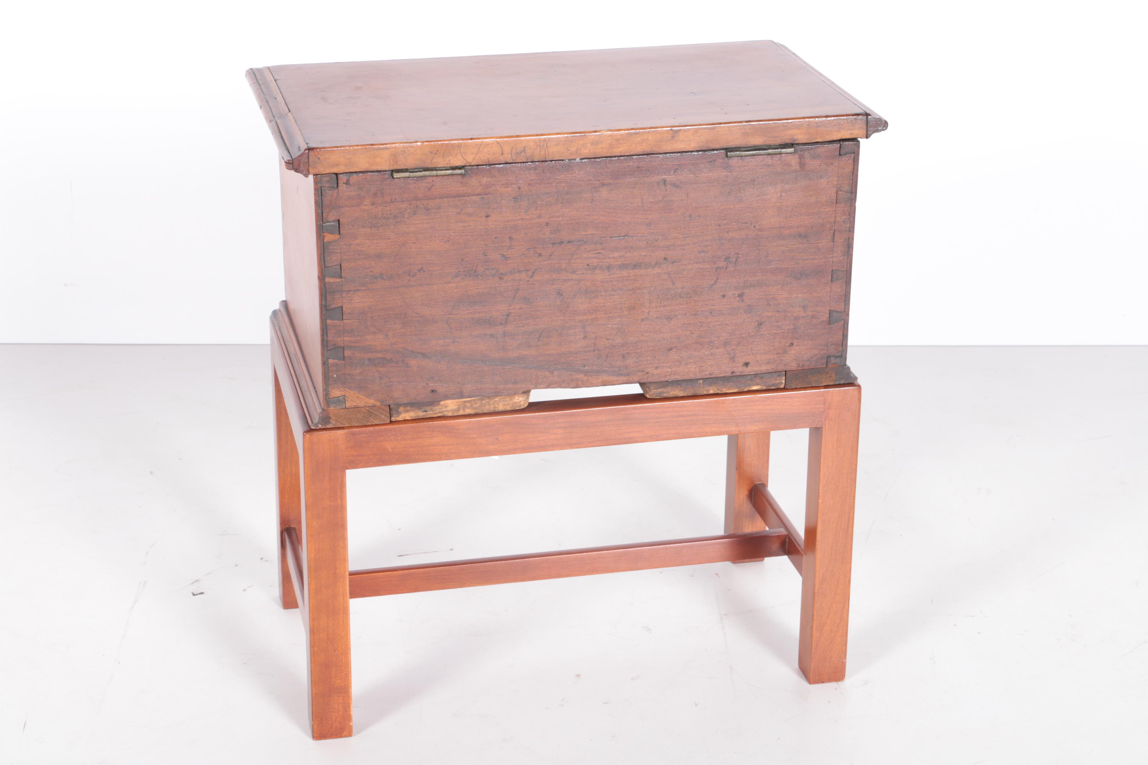 Antique Cherry Cellarette on Stand, 19th Century and Later