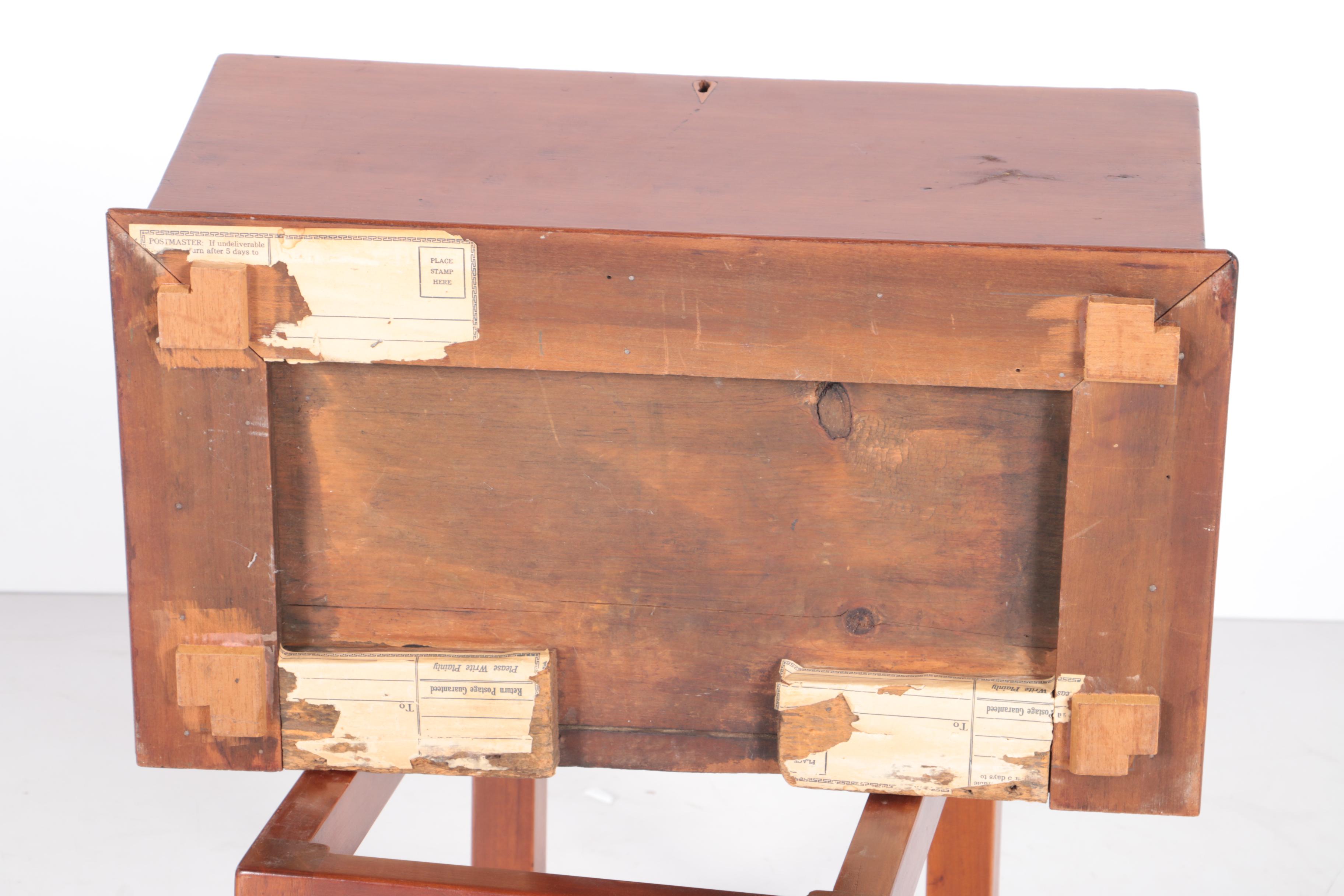 Antique Cherry Cellarette on Stand, 19th Century and Later