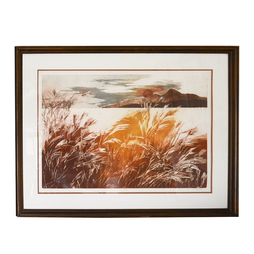 G. Truyard Limited Edition Etching and Aquatint "Tranquility"