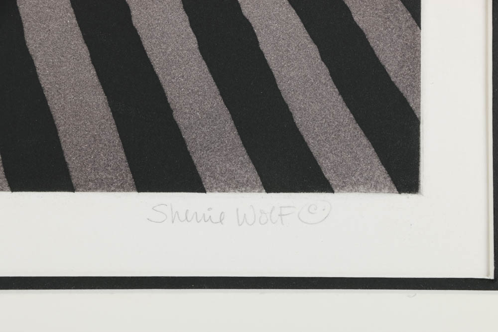 Sherrie Wolf Signed Limited Edition Aquatint Etching "Bouquet of Anthuriums"