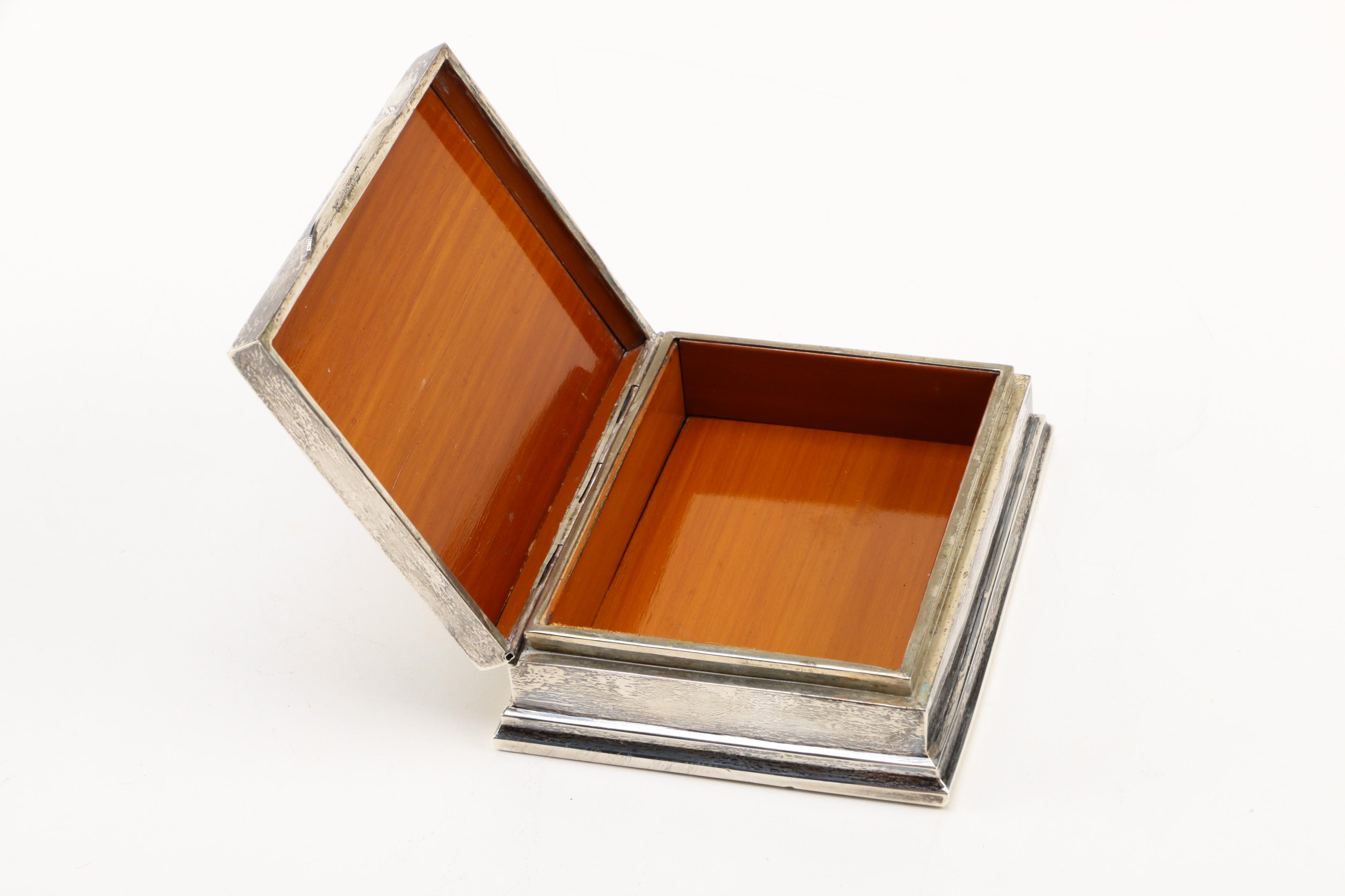 Thai Nielloware Cedar Lined Sterling Silver Box