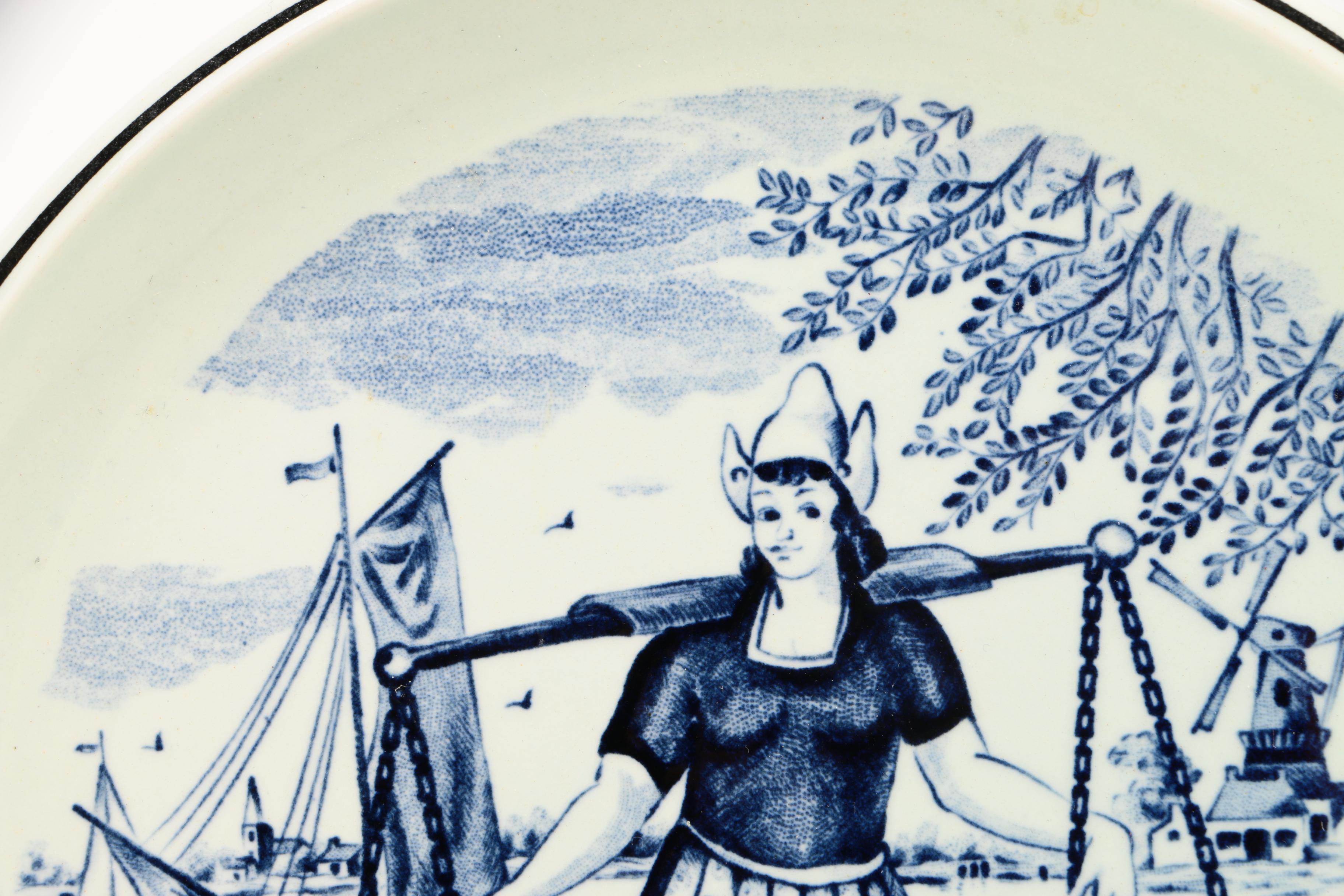 Boch Delft Plates With Dutch Scenes