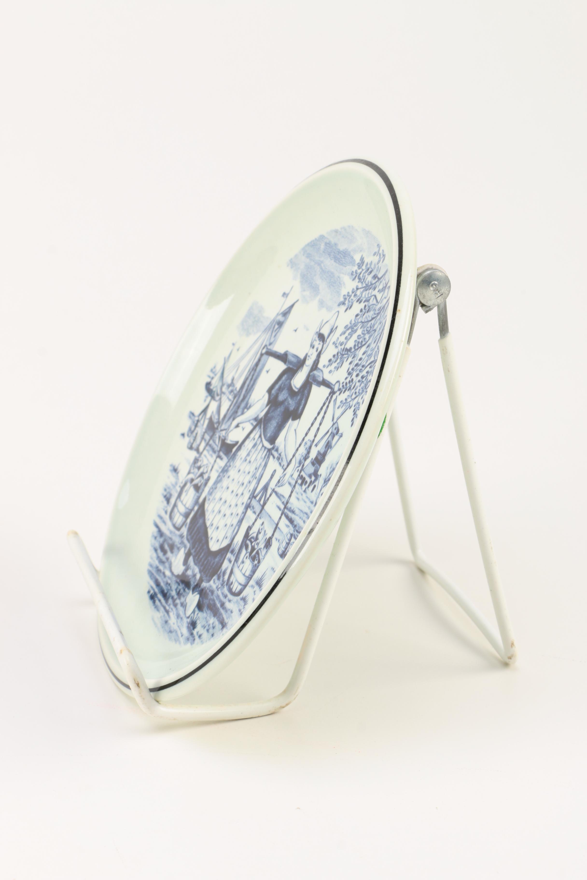 Boch Delft Plates With Dutch Scenes