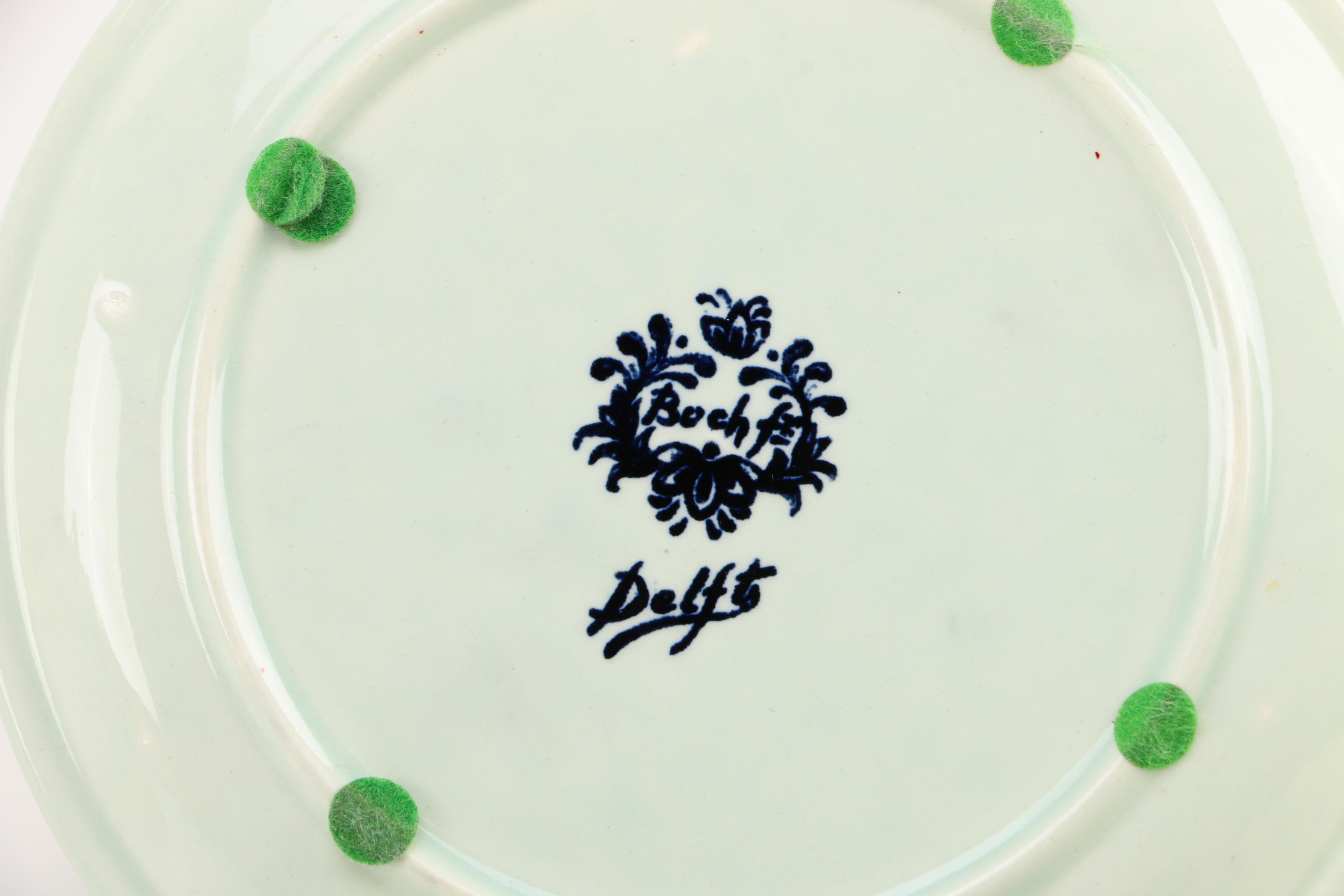 Boch Delft Plates With Dutch Scenes