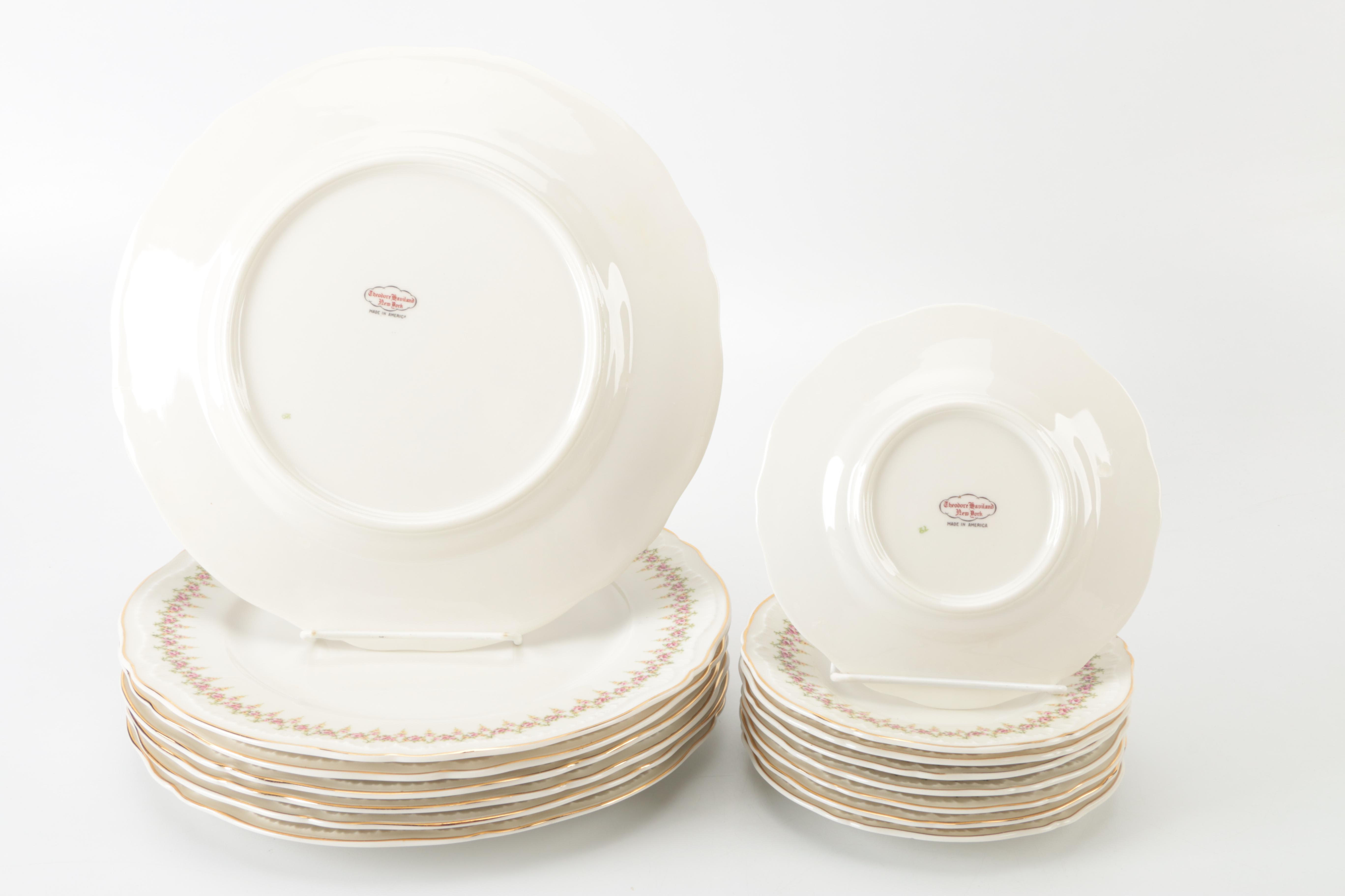 Theodore Haviland New York Porcelain Dinnerware Set