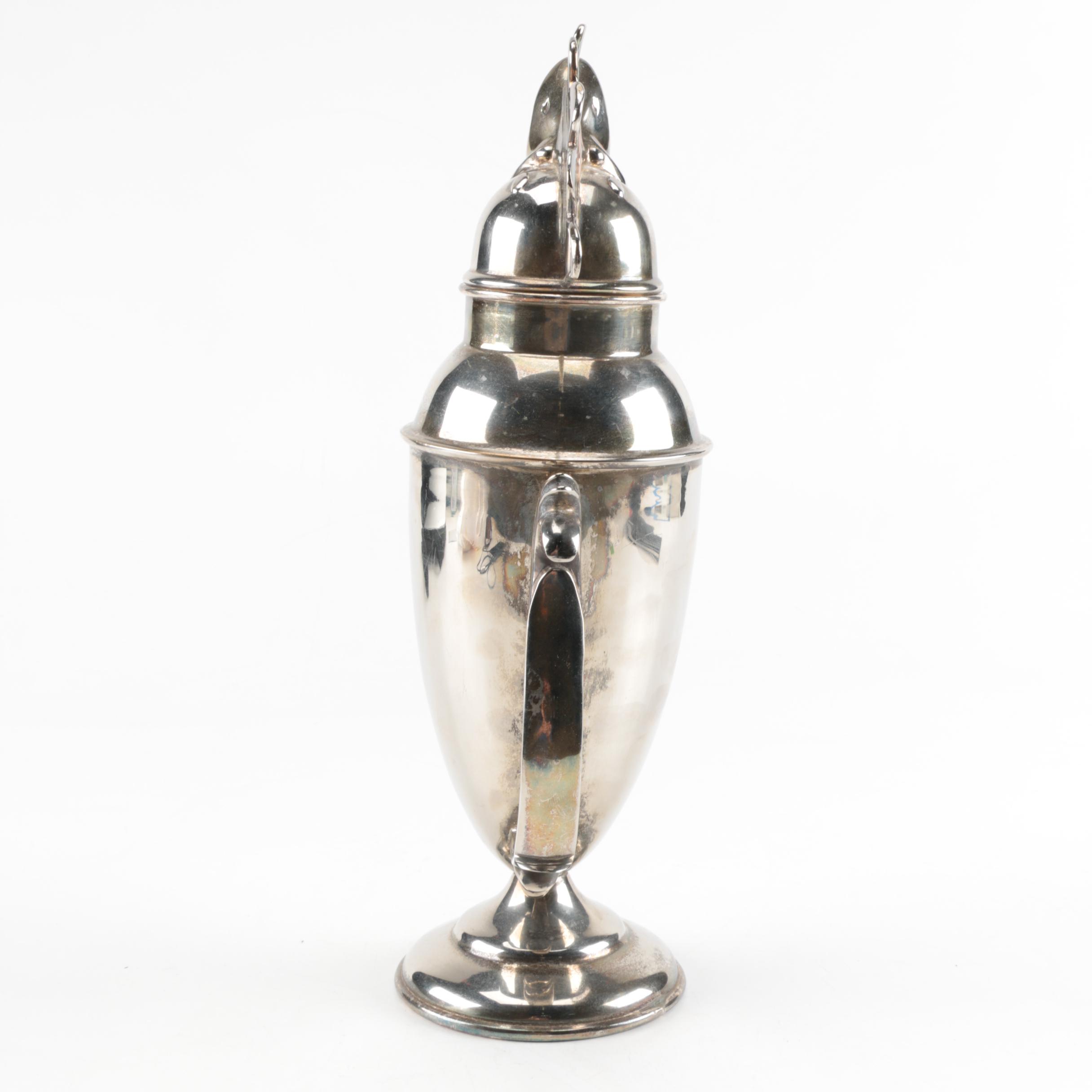 Rooster Silver Plate Cocktail Shaker