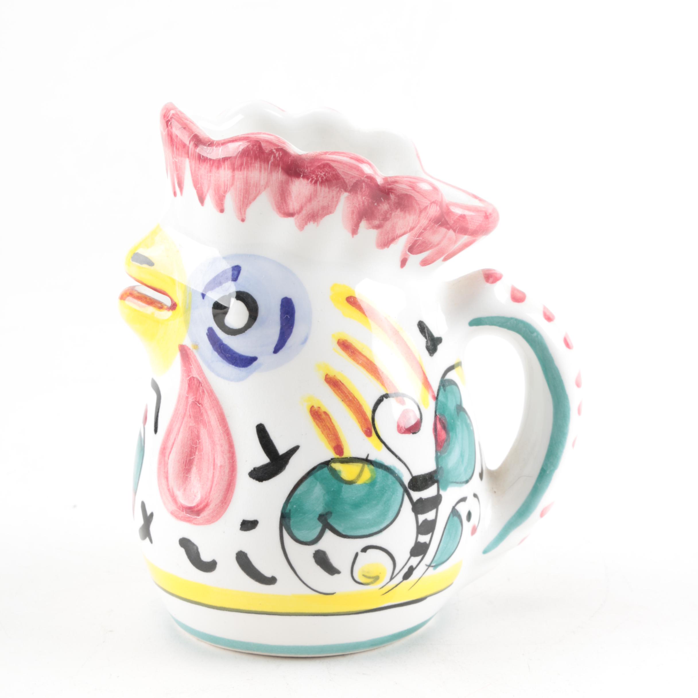 Collection of Italian Rooster Pitchers