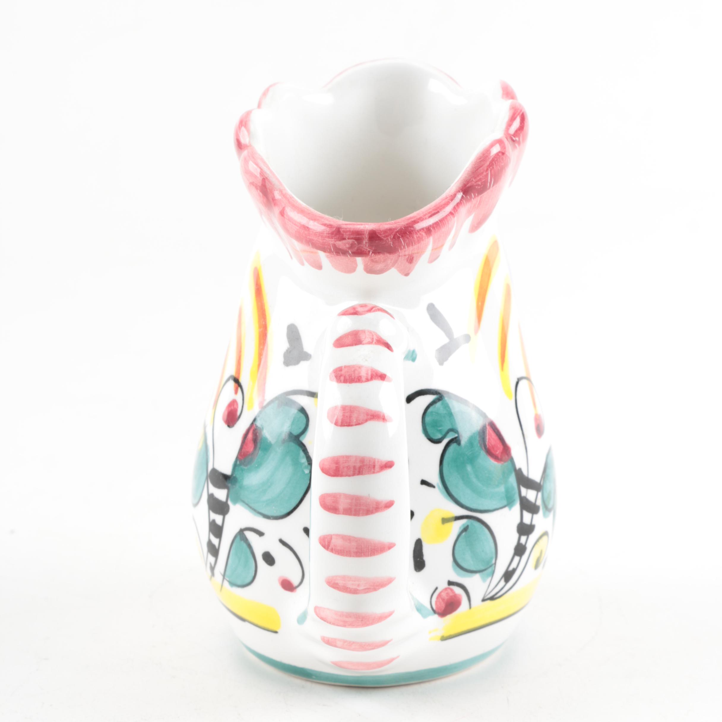 Collection of Italian Rooster Pitchers