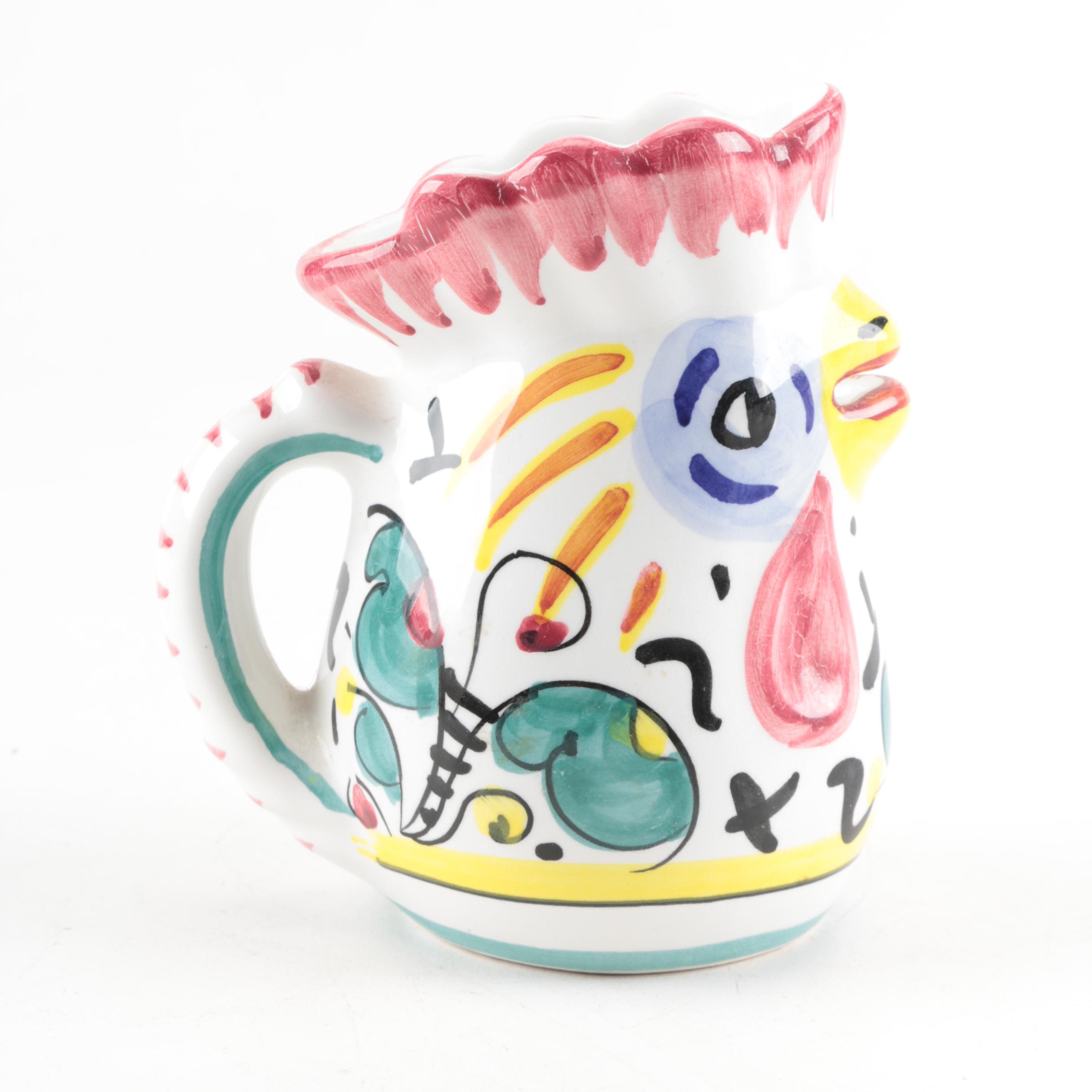 Collection of Italian Rooster Pitchers