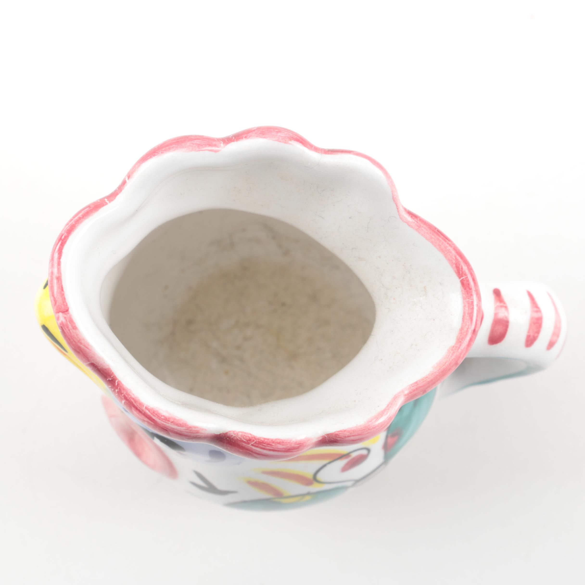 Collection of Italian Rooster Pitchers